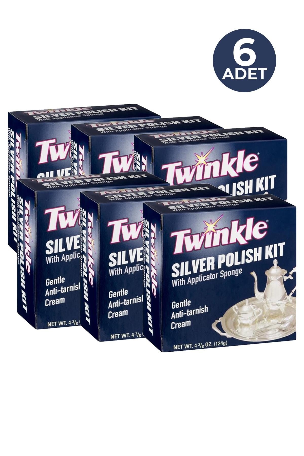 Twinkle Silver Polish Kit Gümüş Parlatıcı Krem 124GR 6 Adet