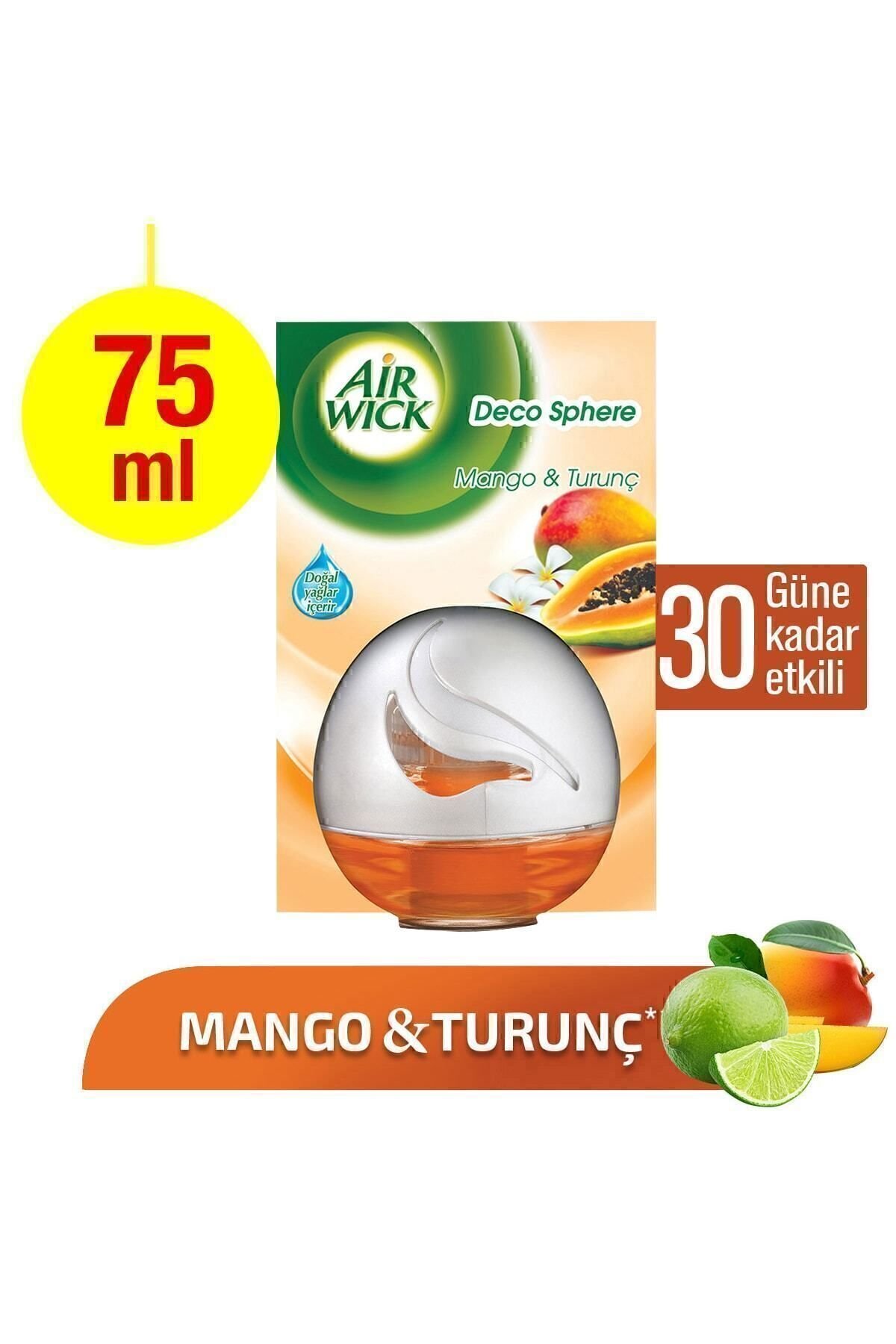 Air Wick Decosphere Hava Tazeleyeci Oda Kokusu Greyfurt Ve Portakal Çiçeği 75 ml 