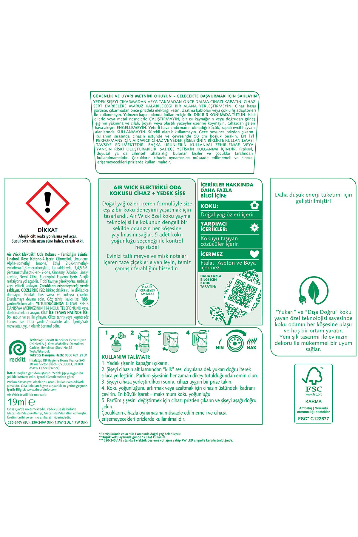 Air Wick Elektirikli Koku+Yedek Şişe 19ml