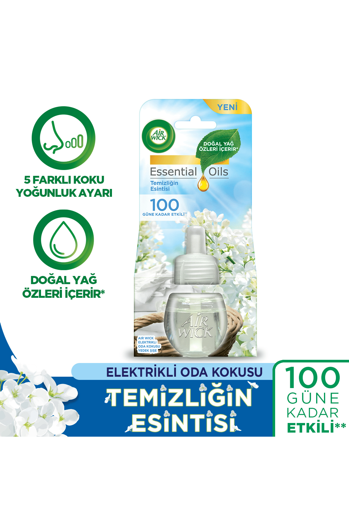 Air Wick Elektrikli Oda Kokusu Yedek Şişe Temizliğin Esintisi