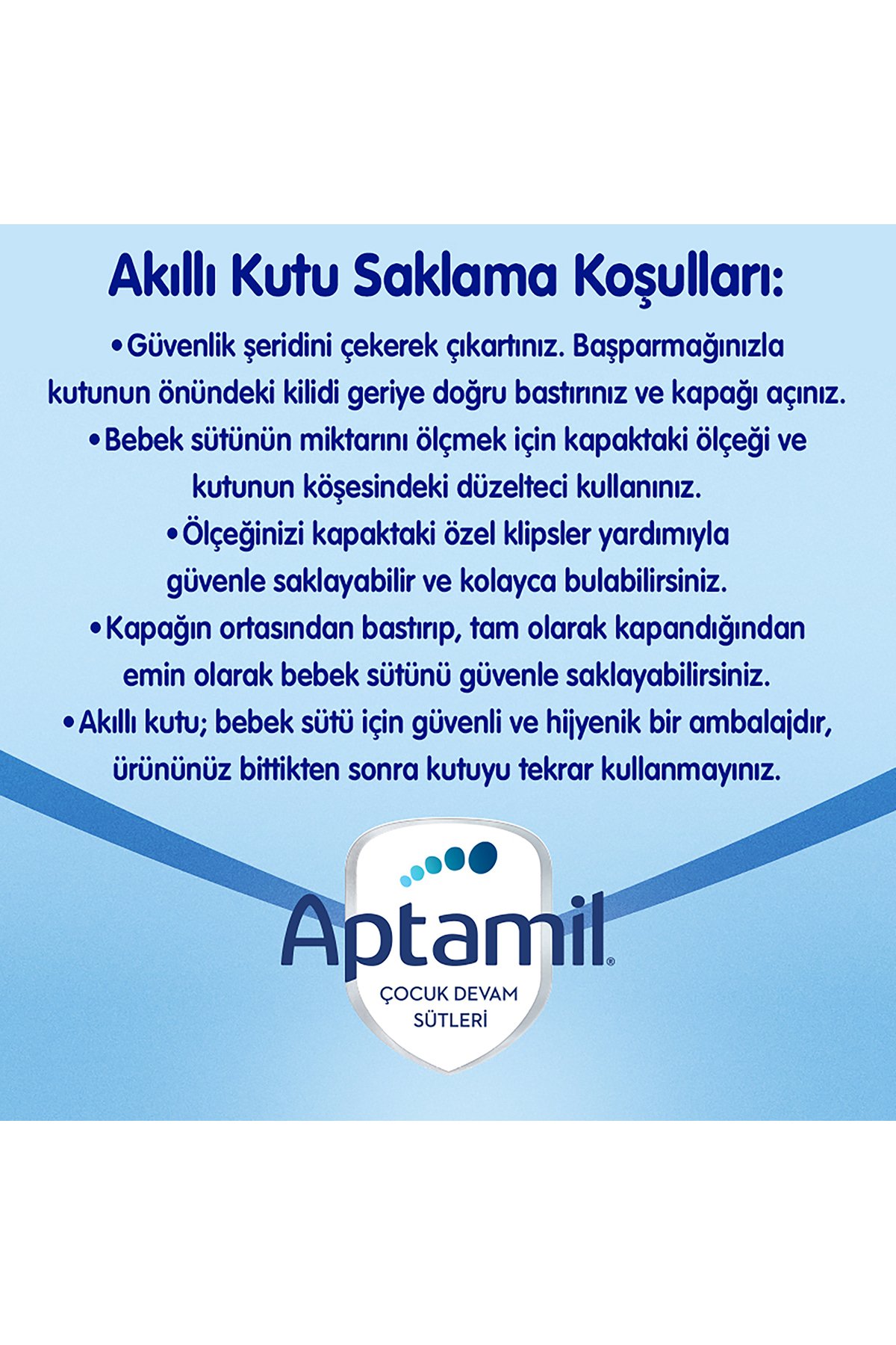 Aptamil 1 Bebek Sütü 800 G 0-6 Ay Akıllı Kutu