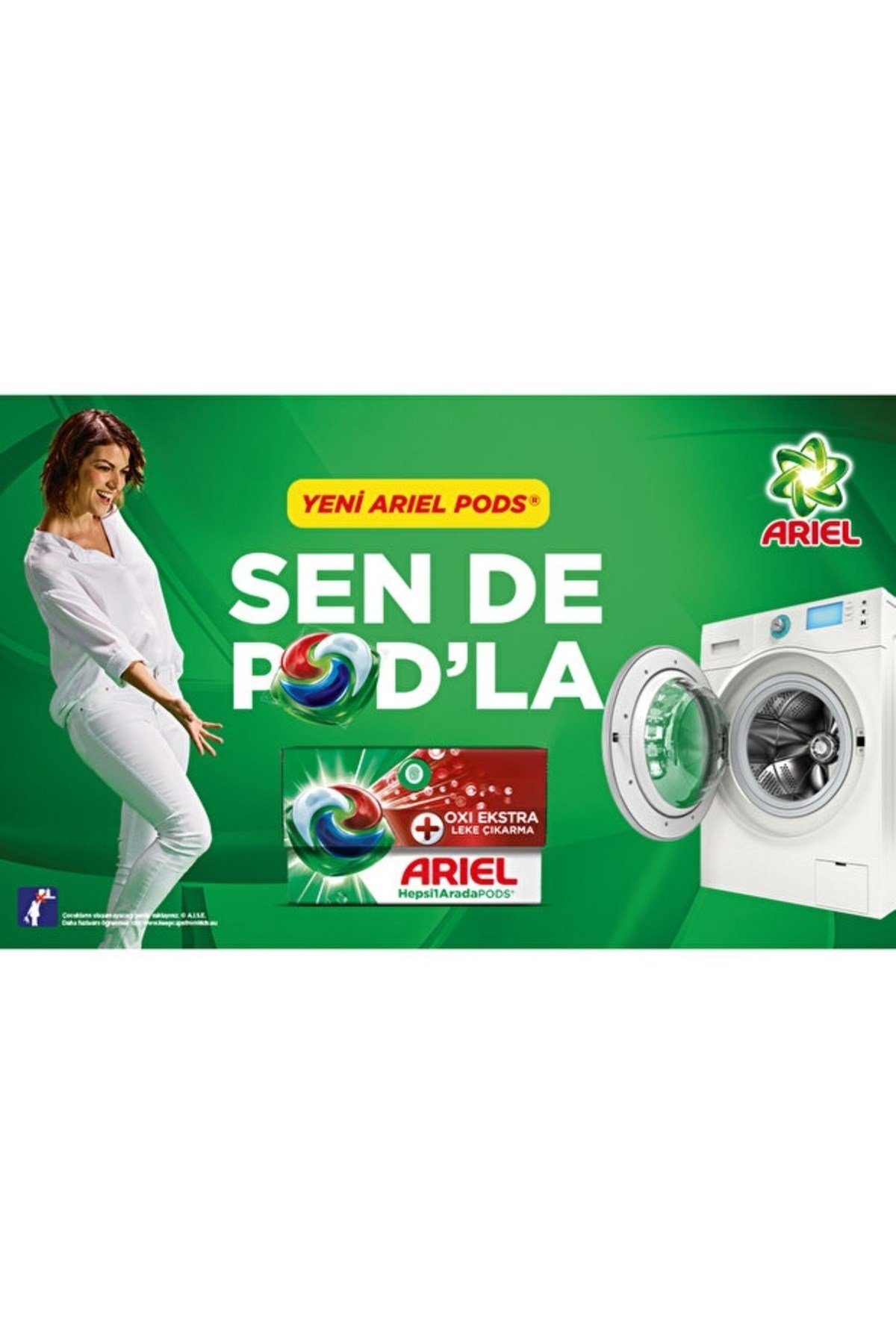 Ariel Hepsi1Arada PODS® Oxi Extra Leke Çıkarma Kapsül Çamaşır Deterjanı Beyazlar ve Renkliler 10 Yıkama