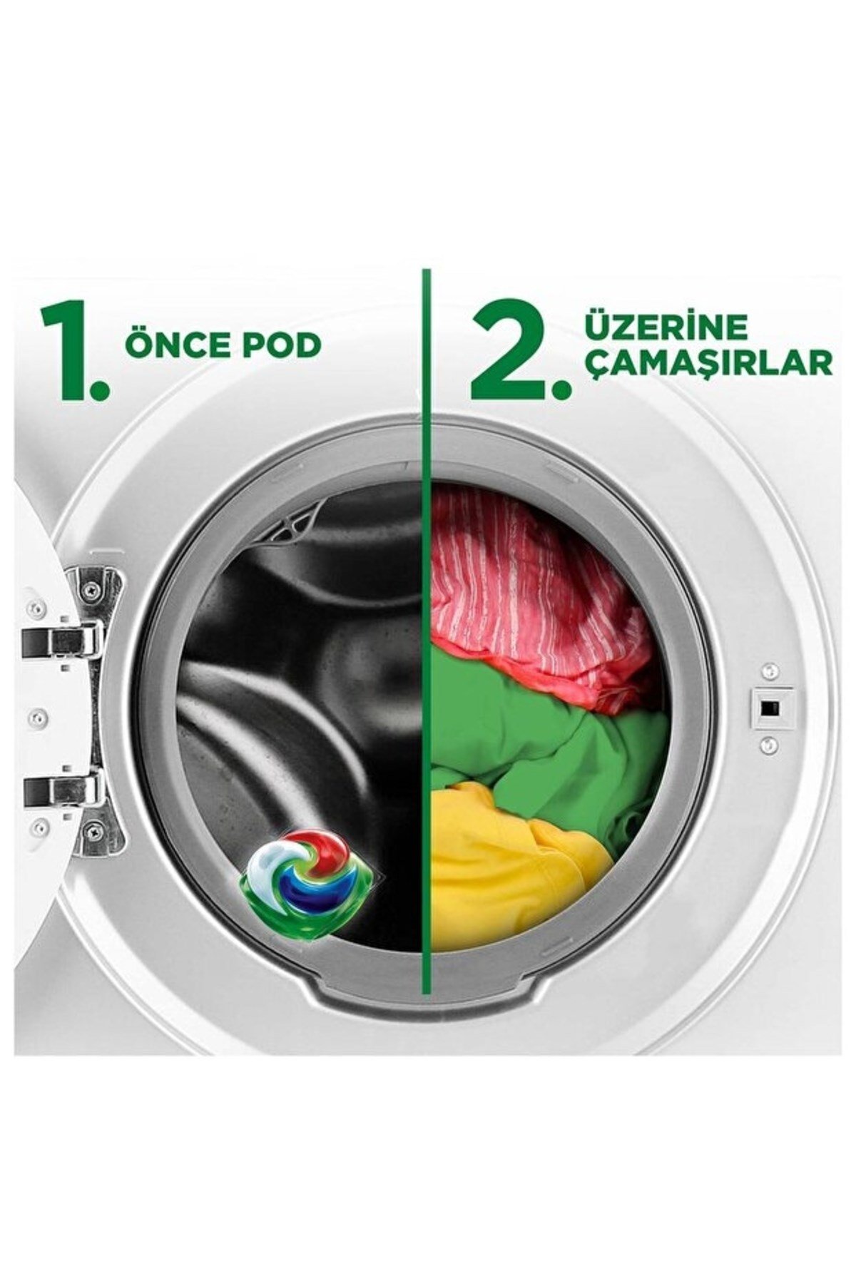 Ariel Hepsi1Arada PODS® Oxi Extra Leke Çıkarma Kapsül Çamaşır Deterjanı Beyazlar ve Renkliler 10 Yıkama