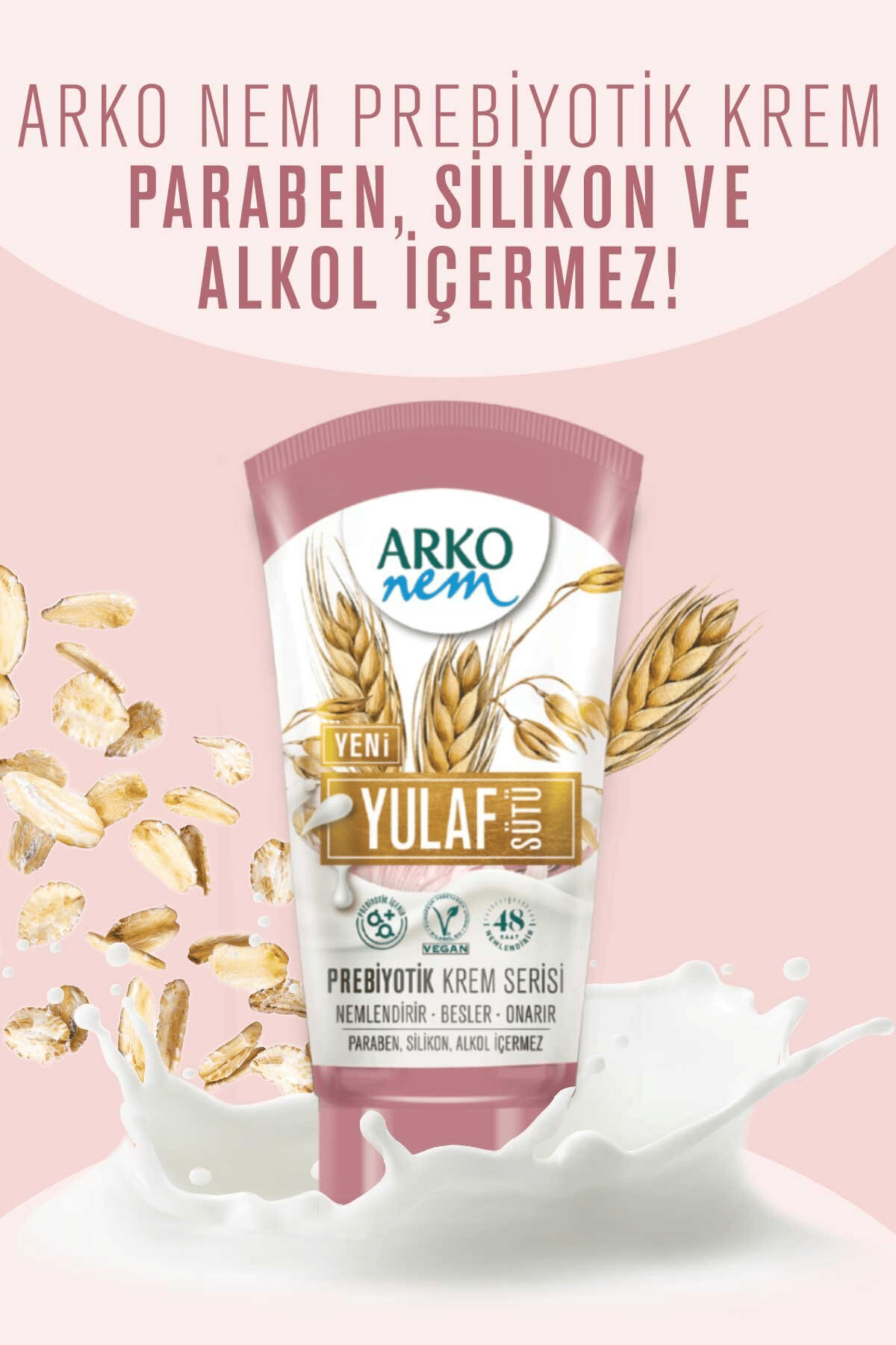 Arko Nem Prebiyotik Krem Serisi Yulaf Sütü 3x60ml