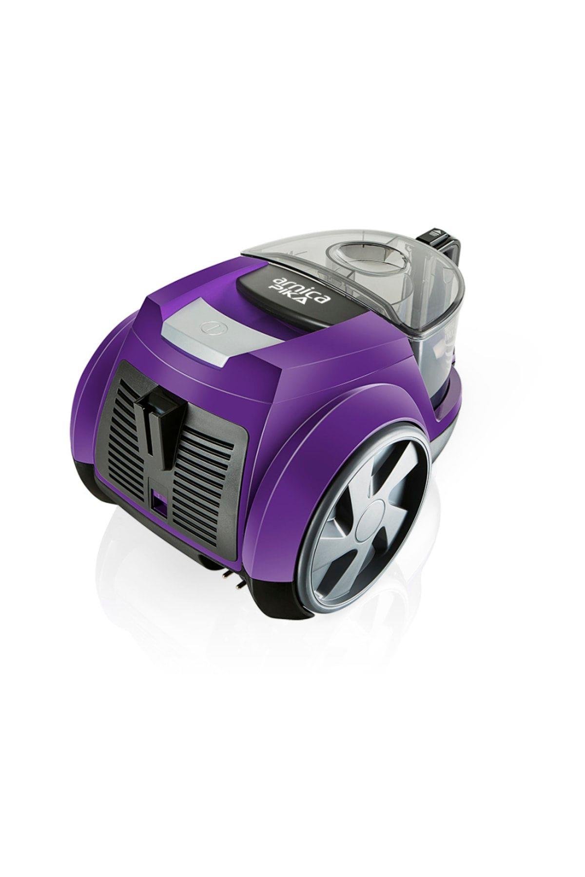 Arnica Pika Mor Toz Hazneli Elektrikli Süpürge, 2.5 L Hazne, 750 W, Afs Filtre, Mor , Et14410