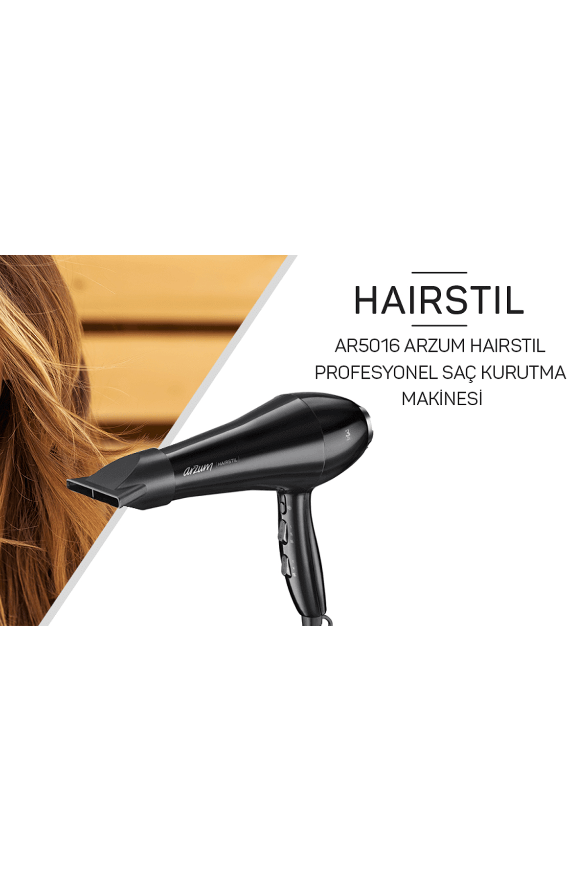 Arzum Ar5016 Hairstil Ac 2200w Profesyonel Saç Kurutma Ve Fön Makinesi