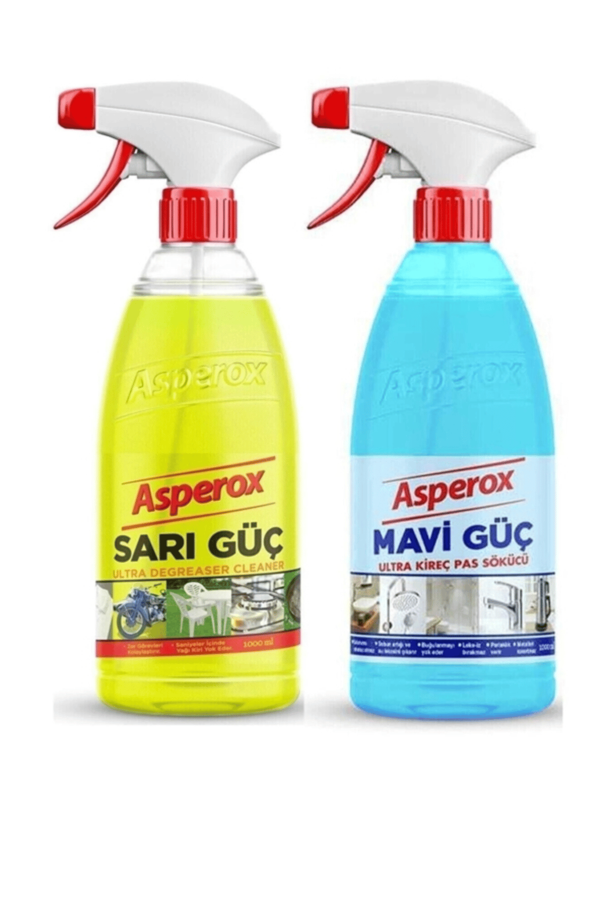 Asperox Sarı Mavi Güç Sprey 1lt 2'li