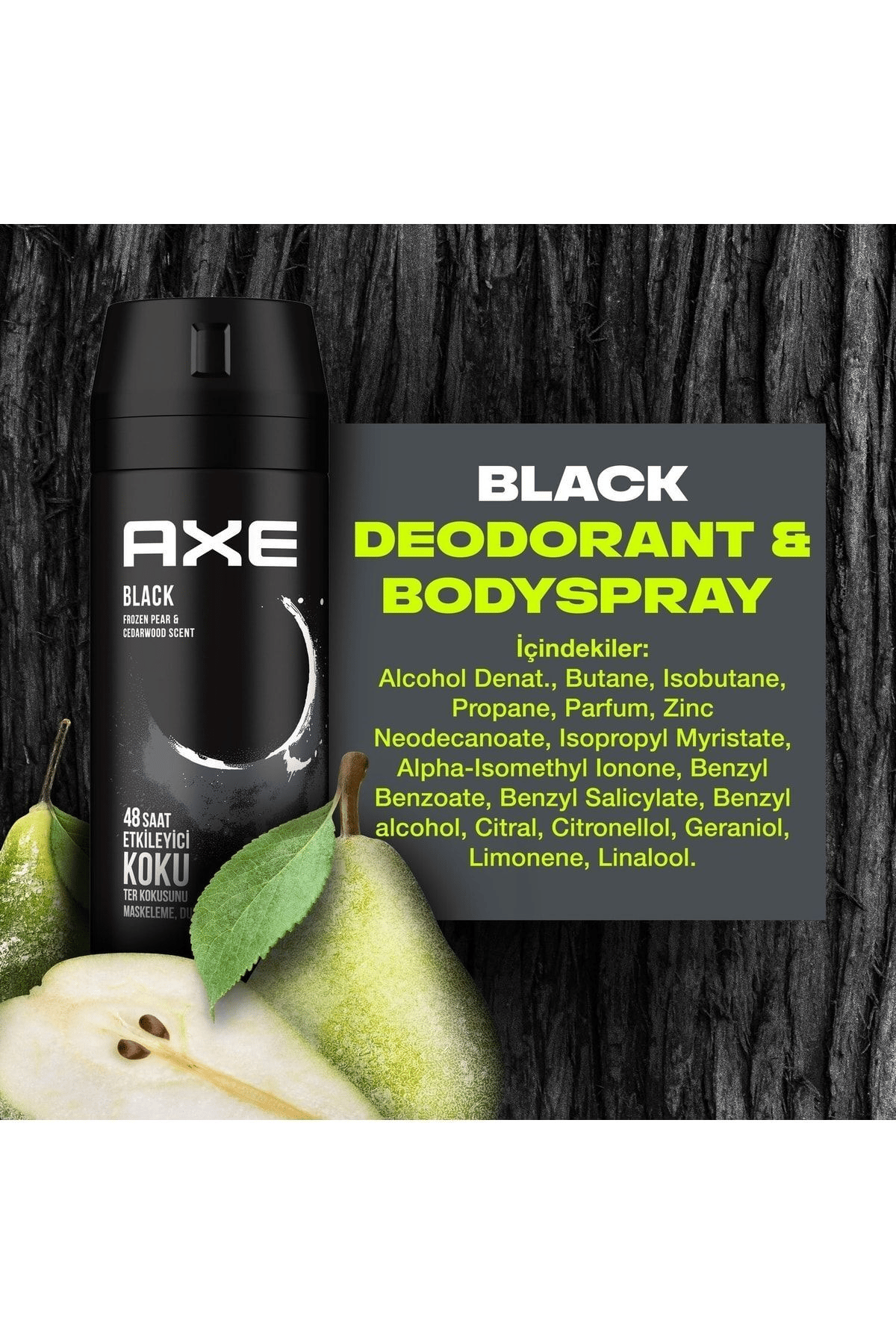 Axe Erkek Sprey Deodorant Black 150ml x4 Adet