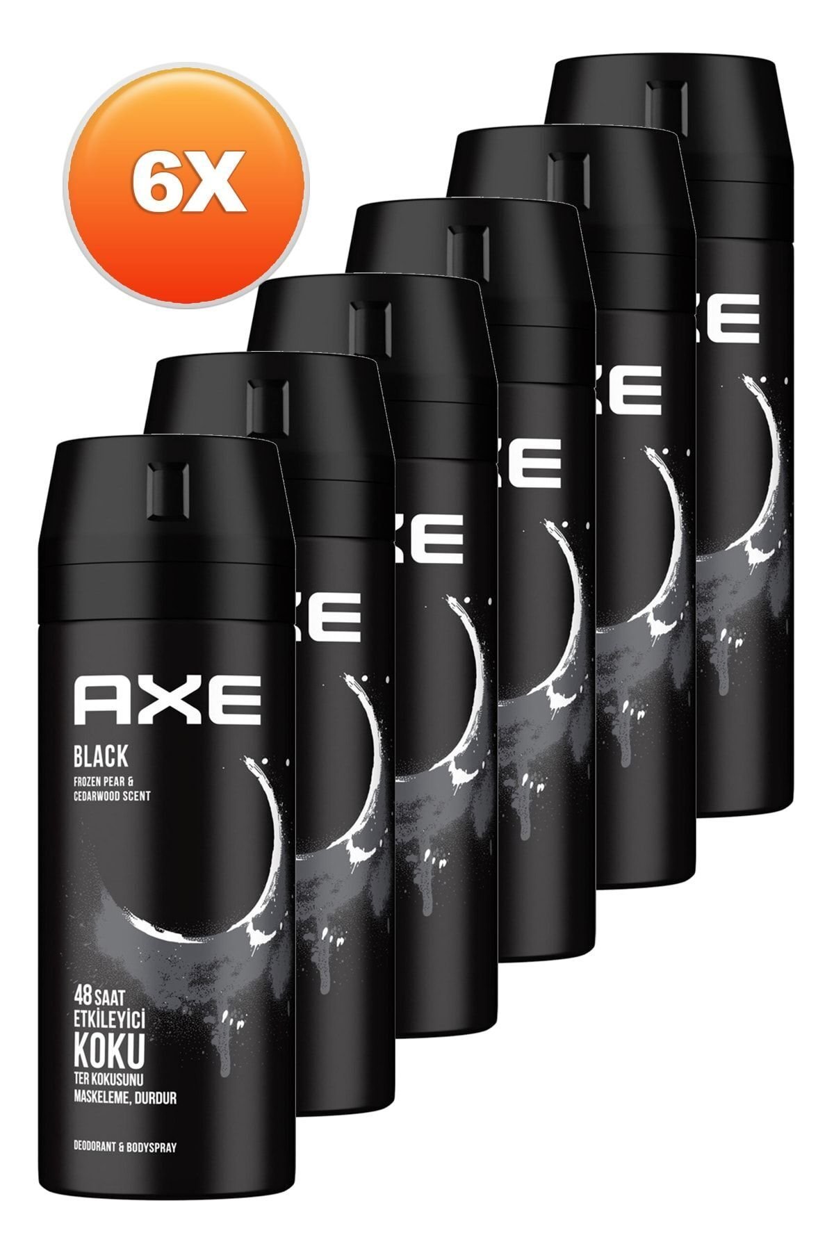 Axe Erkek Sprey Deodorant Black 150ml x6 Adet