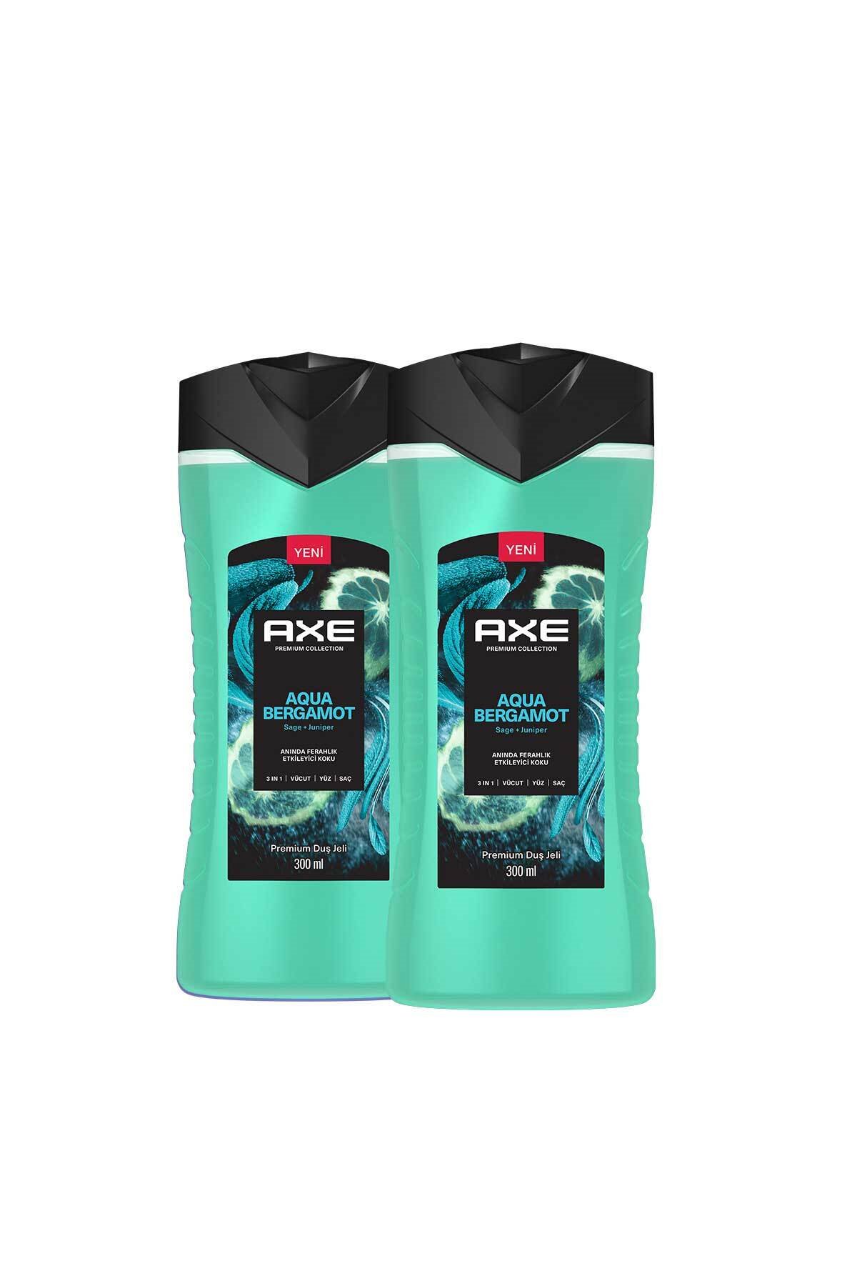 Axe Premium Collection Duş Jeli Aqua Bergamot 3 In 1 Vücut Saç Yüz 300 ml X2