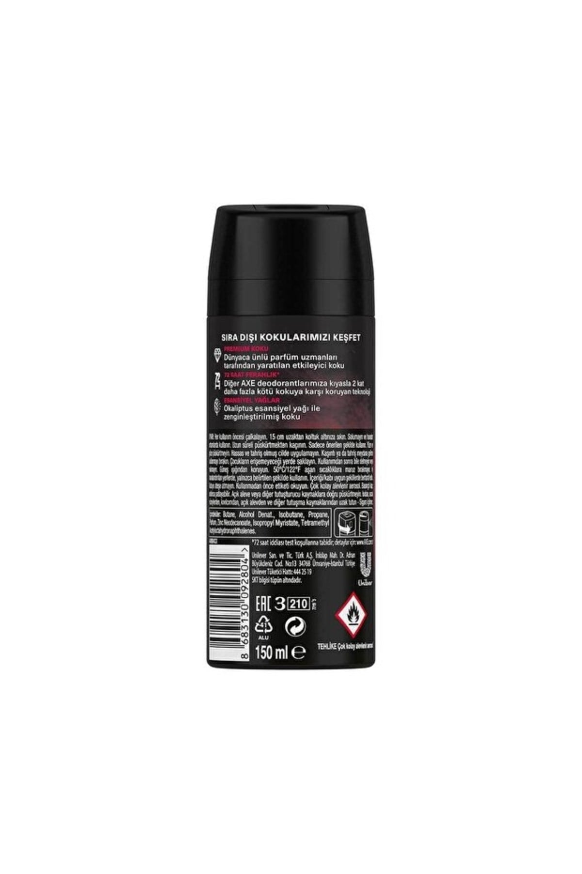 Axe Premium Collection Erkek Sprey Deodorant Cherry Spritz 150 ml x3