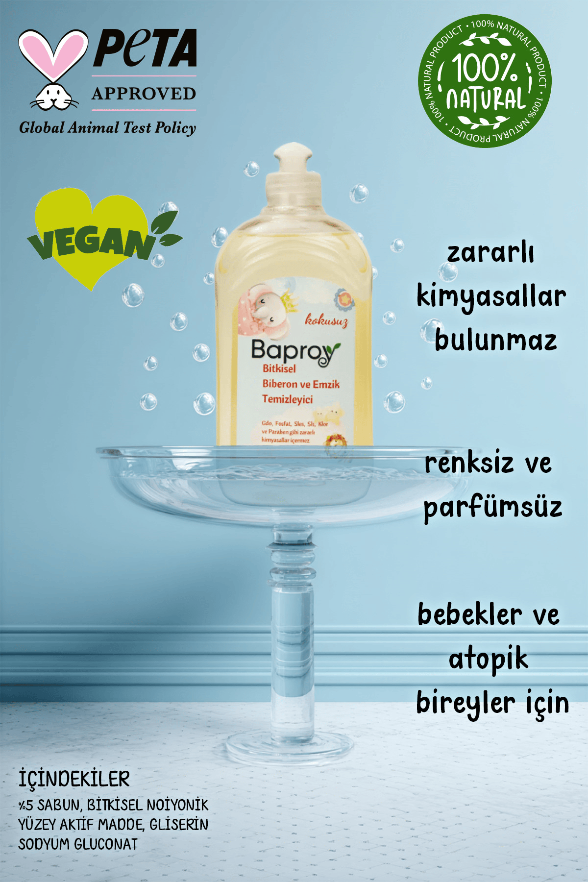 Baproy Baby Bitkisel Biberon Emzik Temizleyicisi 500 Ml