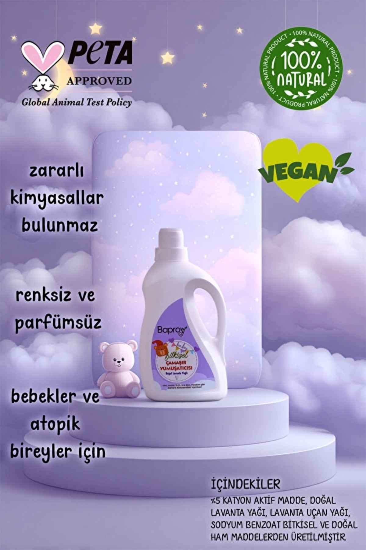 Baproy Bebek Yumuşatıcı + Biberon Temizleyici + Çamaşır Detarjanı