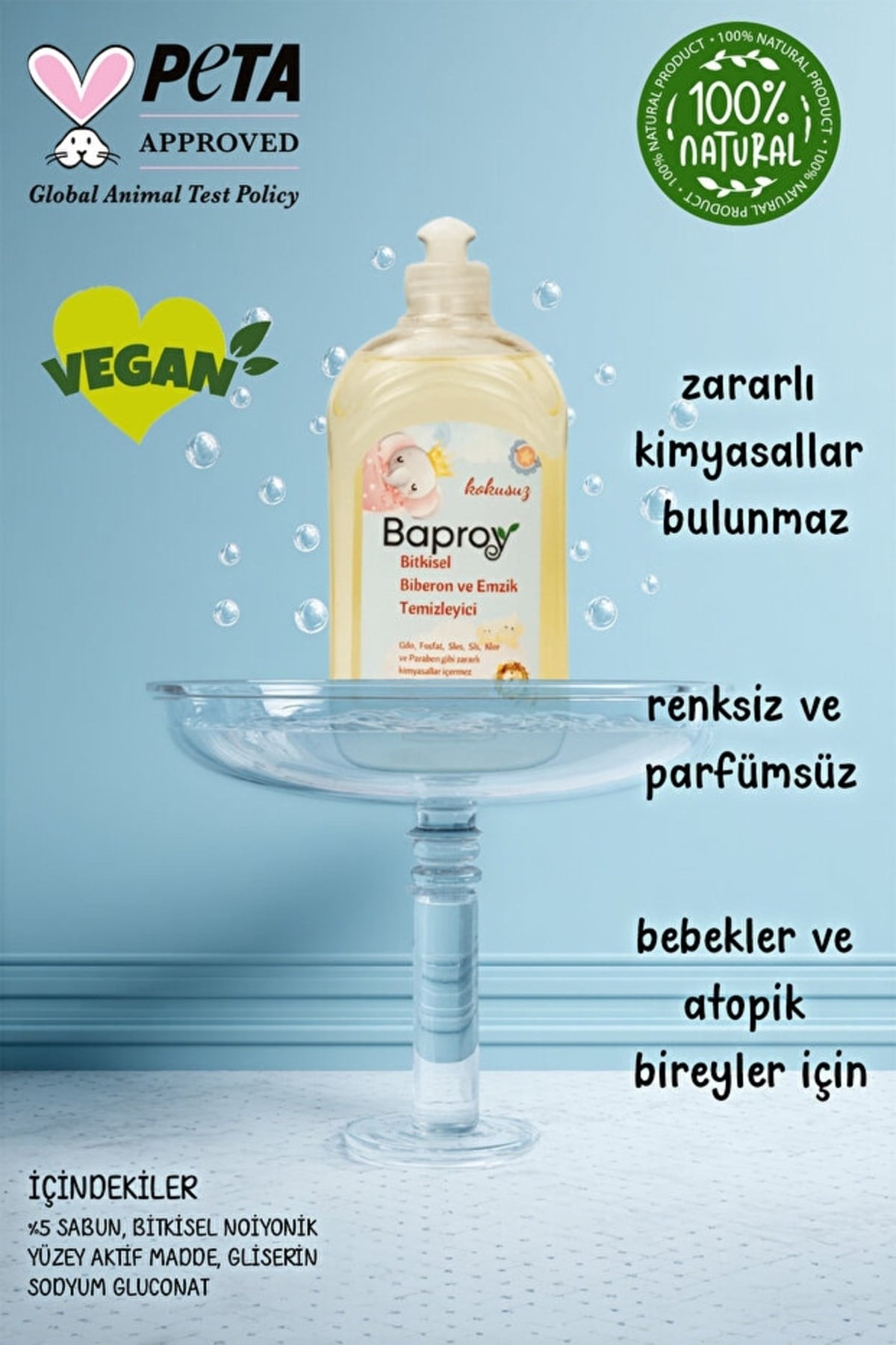 Baproy Bebek Yumuşatıcı + Biberon Temizleyici + Çamaşır Detarjanı