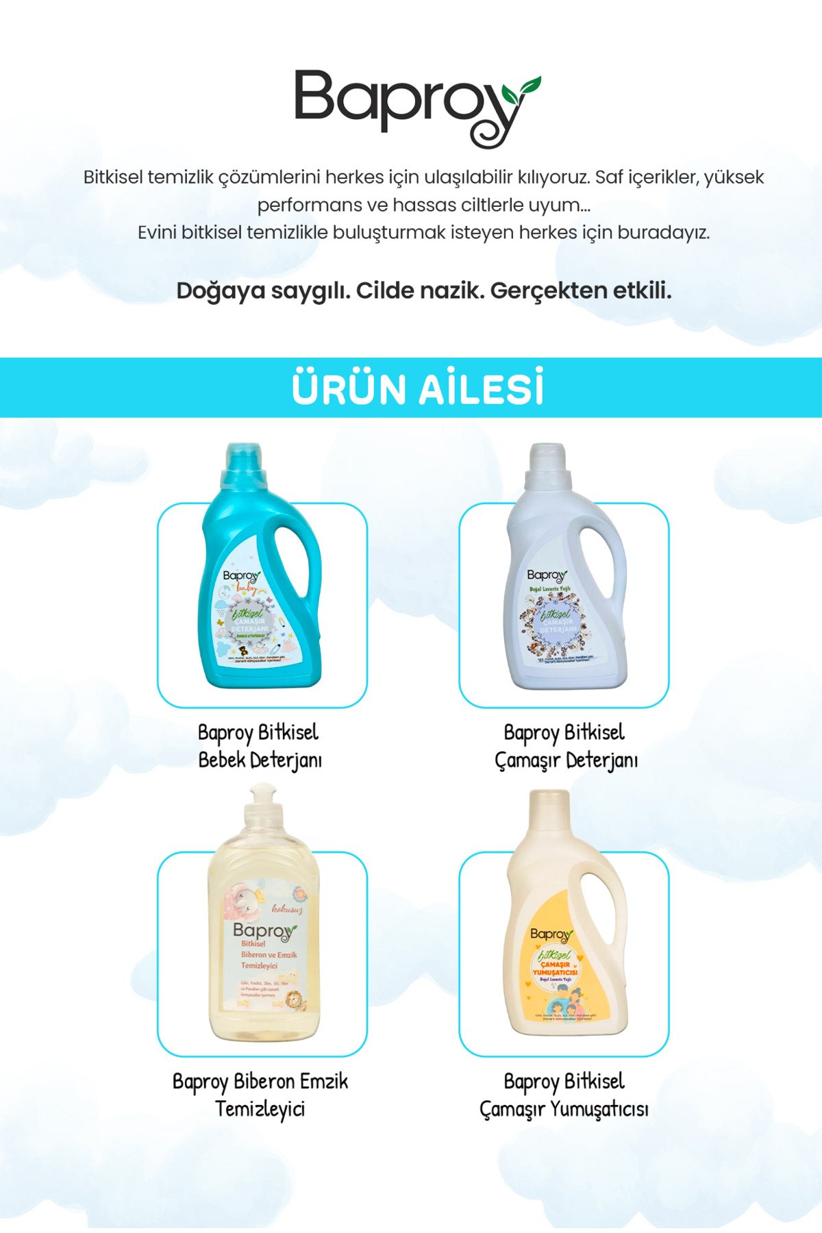 Baproy Bebekler Için Bitkisel Çamaşır Deterjanı 1 Litre 25 Yıkama Baby001
