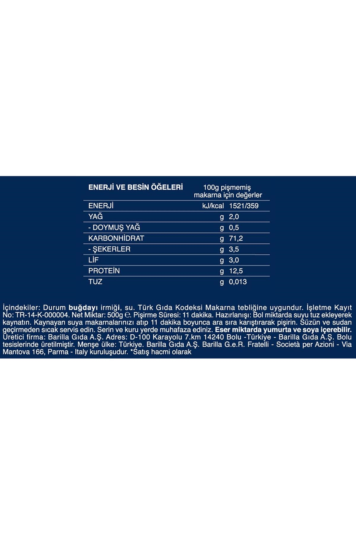 Barilla Burgu / fusilli Makarna 500 gr