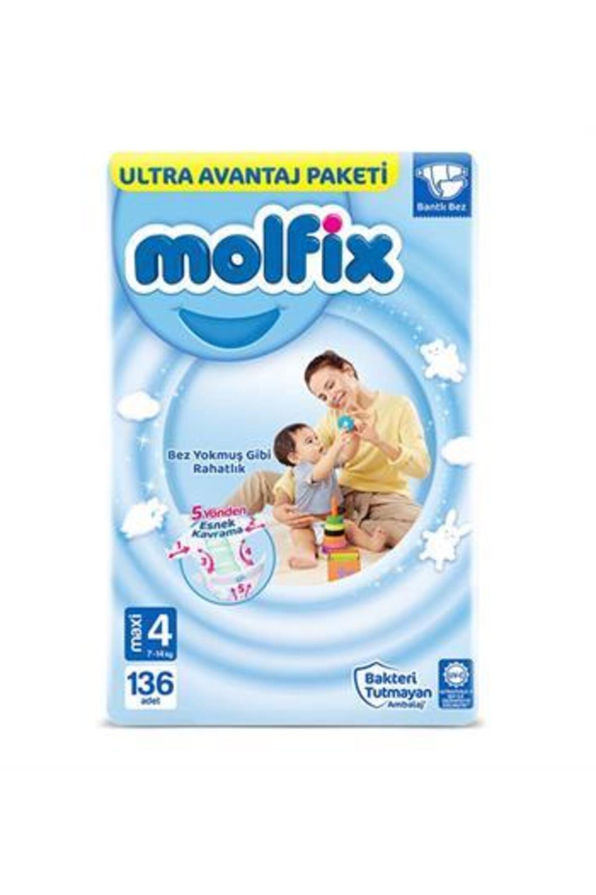 Bebek Bezi 4 Beden Maxi Ultra Avantaj Paketi 136 adet