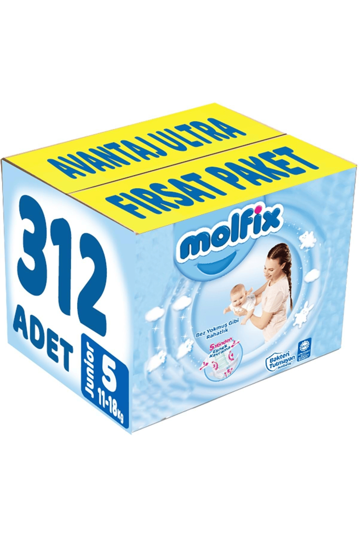 Bebek Bezi Beden:5 (11-18kg) Junior 312 Adet Avantaj Ultra Fırsat Pk