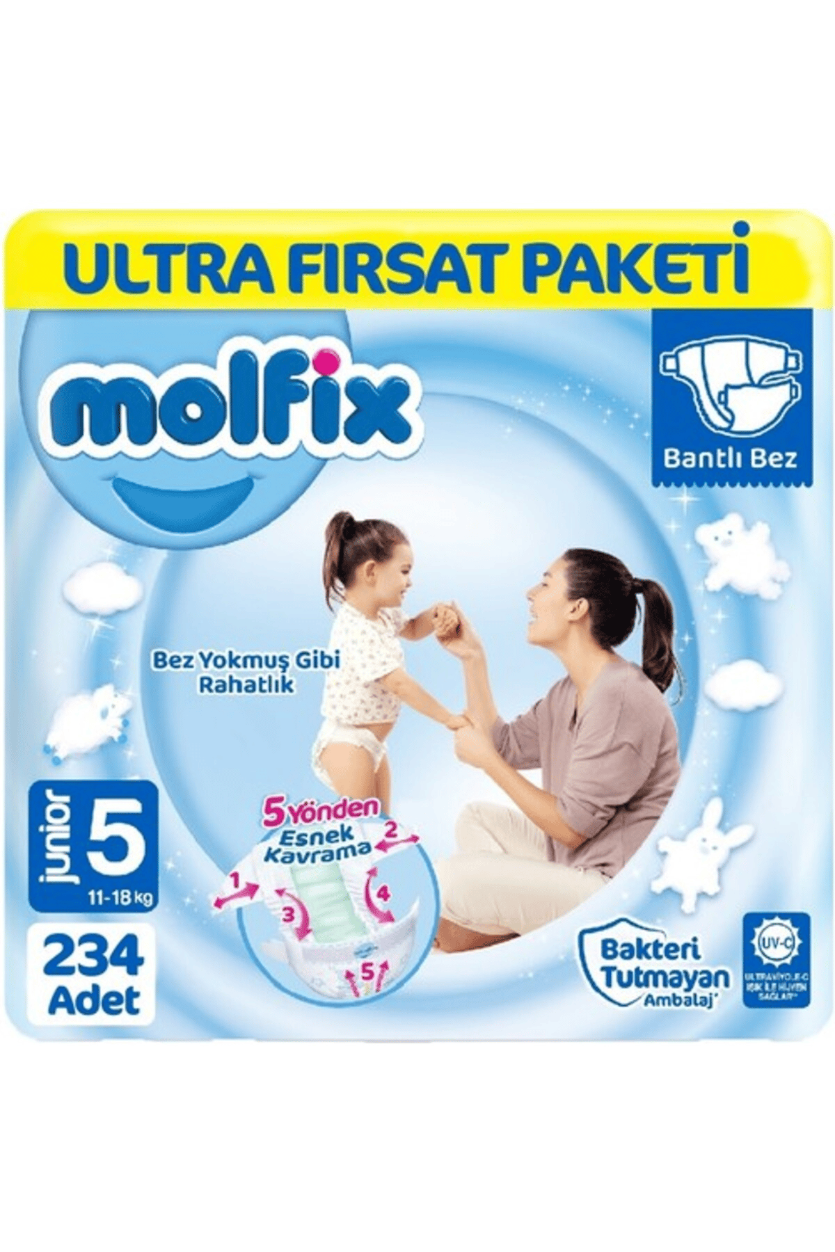 Bebek Bezi Ultra Fırsat Paketi Junior 5 No 78 Li X 3 Adet