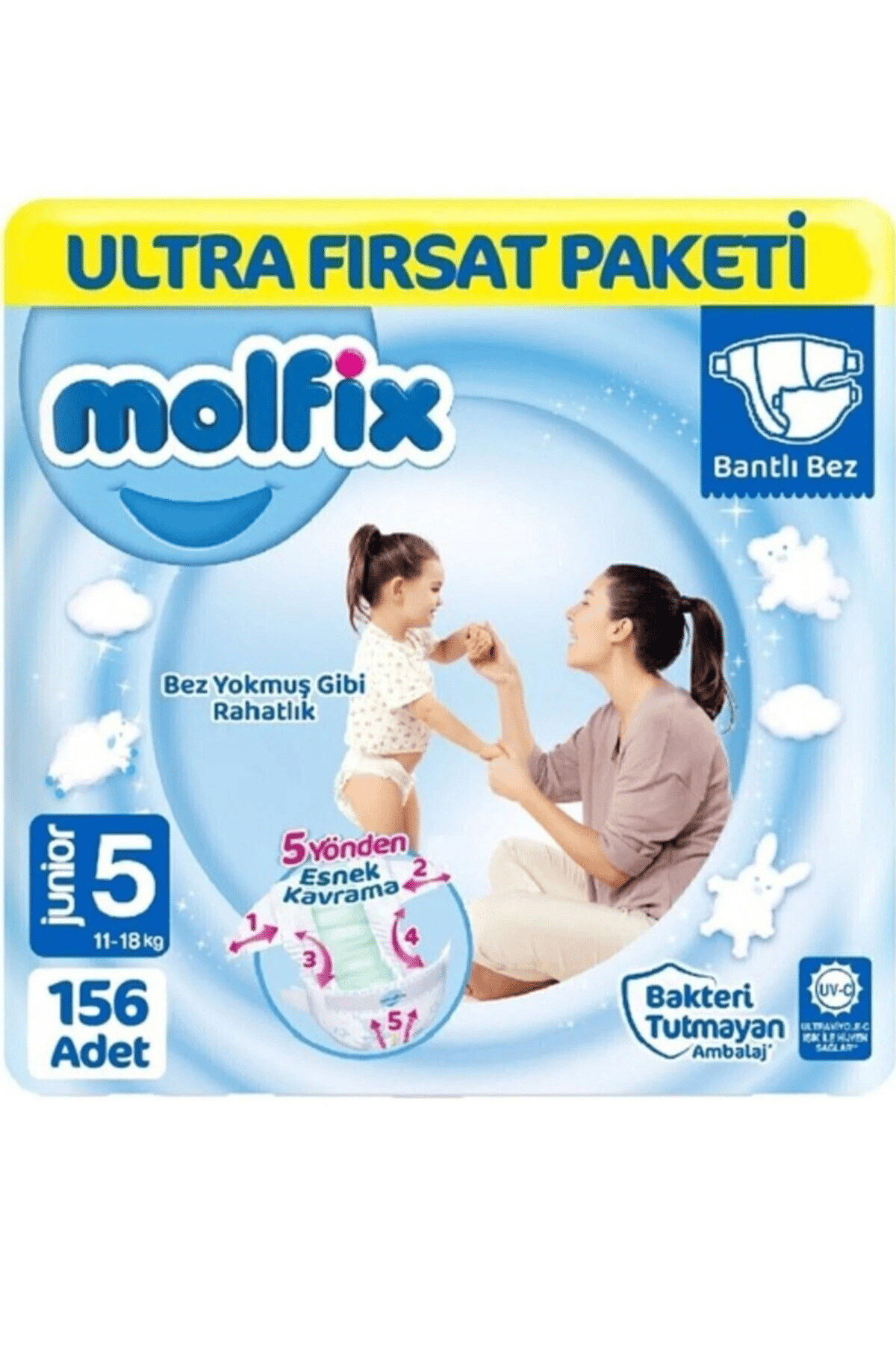 Bebek Bezi Ultra Fırsat Paketi Junior 5 No 78 Li X 2 Adet