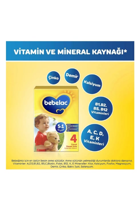 Bebelac 4 Çocuk Devam Sütü 1 Yaş+ 400 Gr