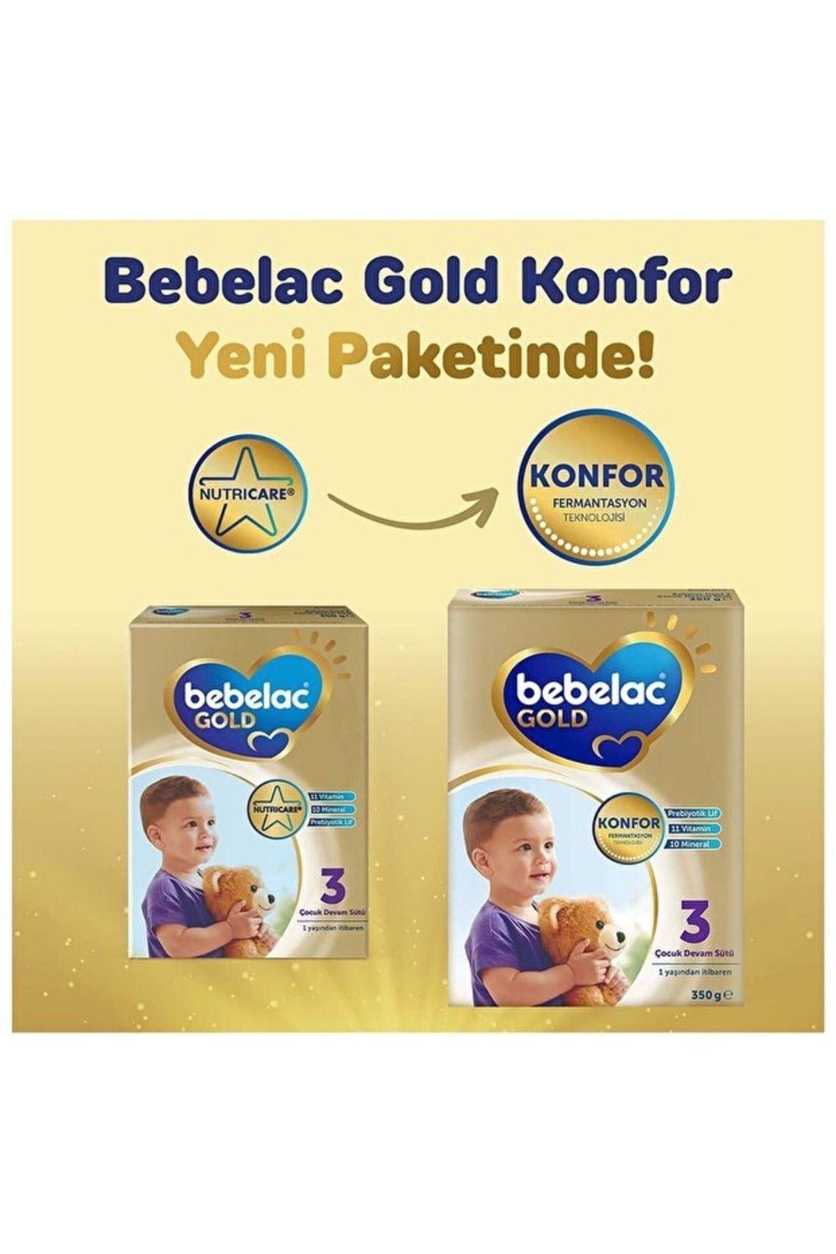 Bebelac Gold Konfor 3 Devam Sütü 1 Yaş+ 800 Gr x 3 Adet