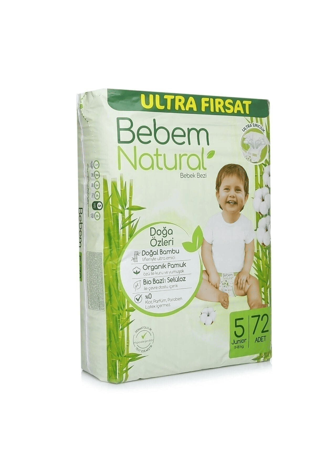 Bebem Natural Ultra Avantaj Paket 5 Numara 80'li 