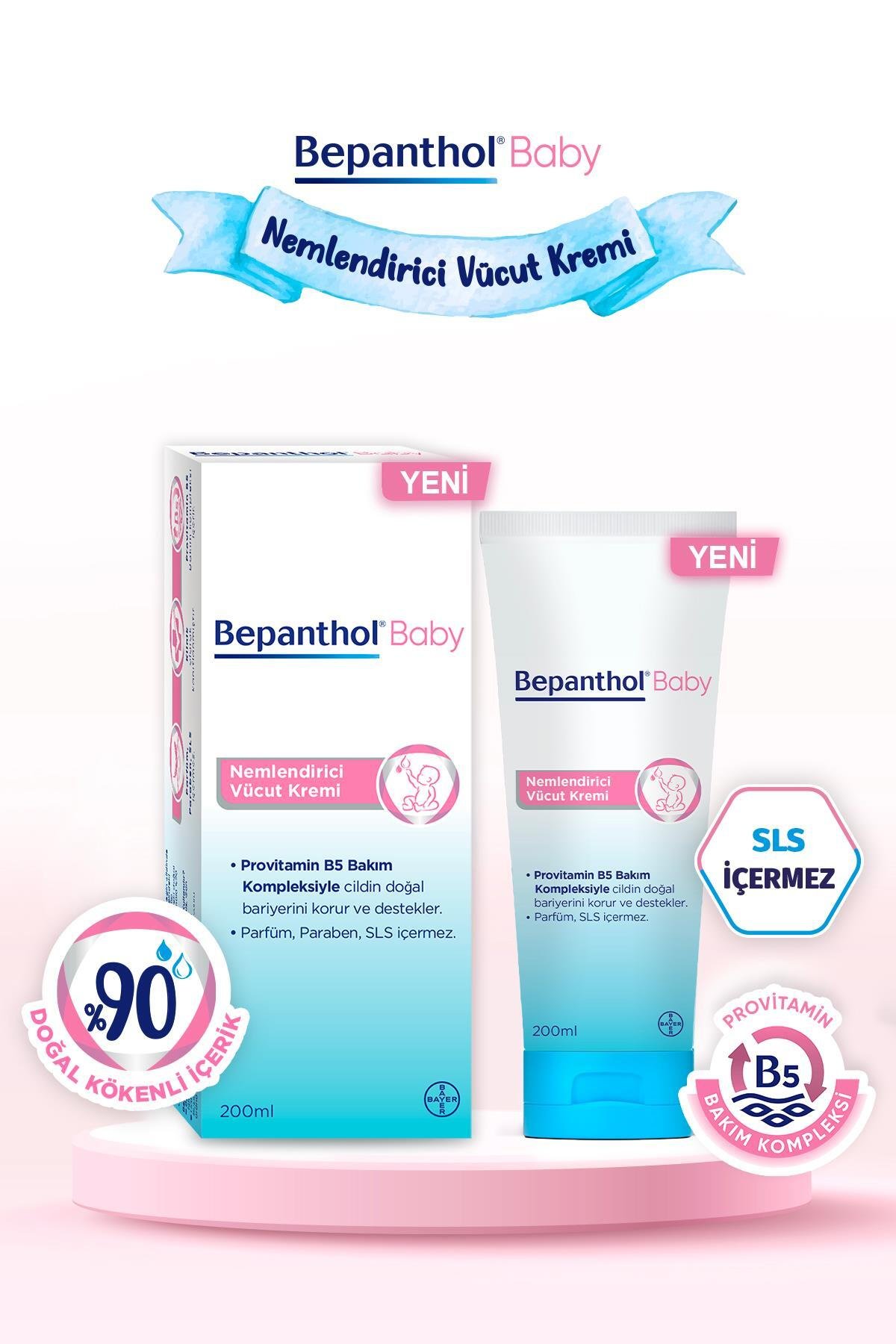 Bepanthol Baby Nemlendirici Vücut Kremi 200 ml Hassas ve Kuru Ciltler Için - Günlük Yoğun Nemlendirici Bakım