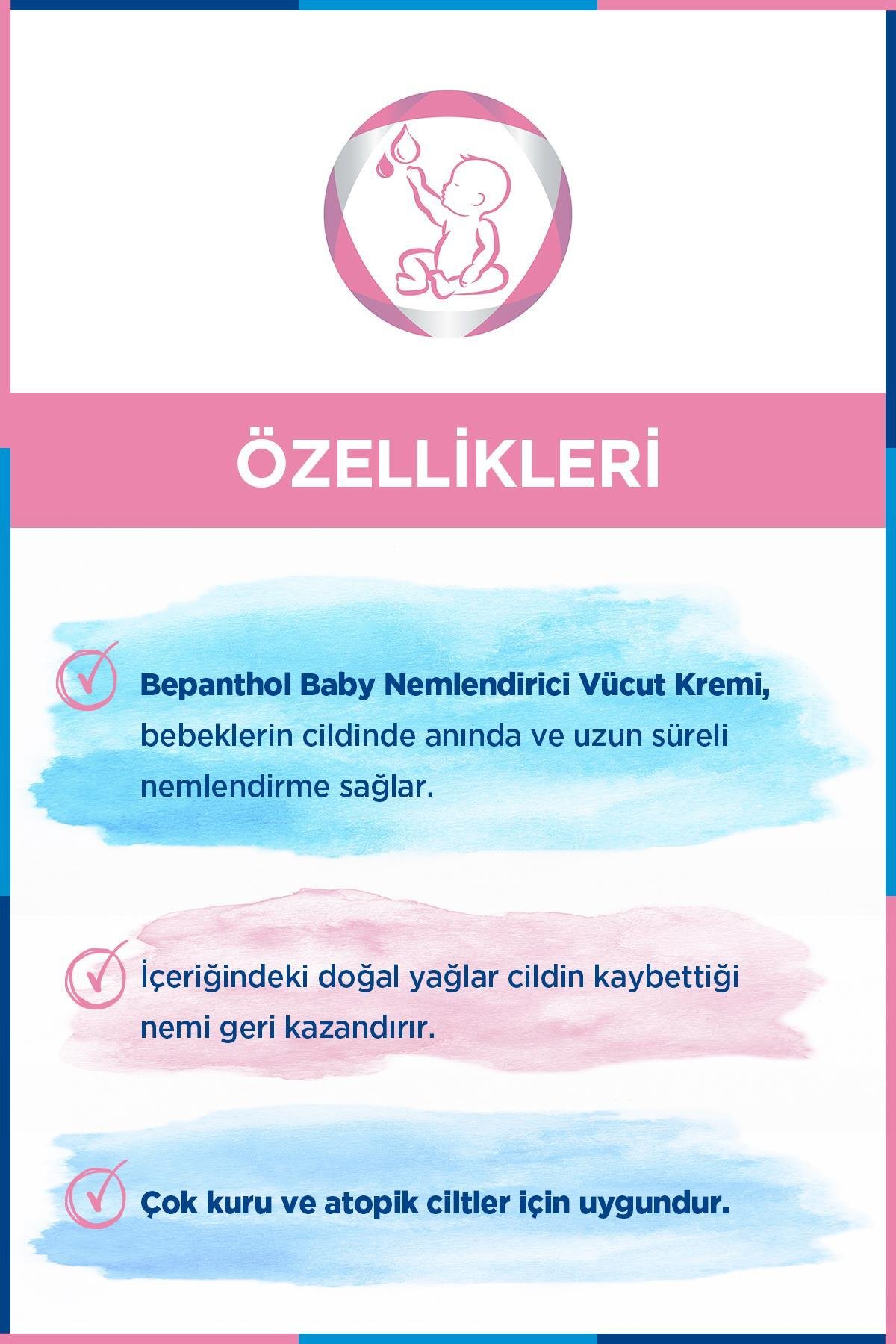 Bepanthol Baby Nemlendirici Vücut Kremi 200 ml Hassas ve Kuru Ciltler Için - Günlük Yoğun Nemlendirici Bakım
