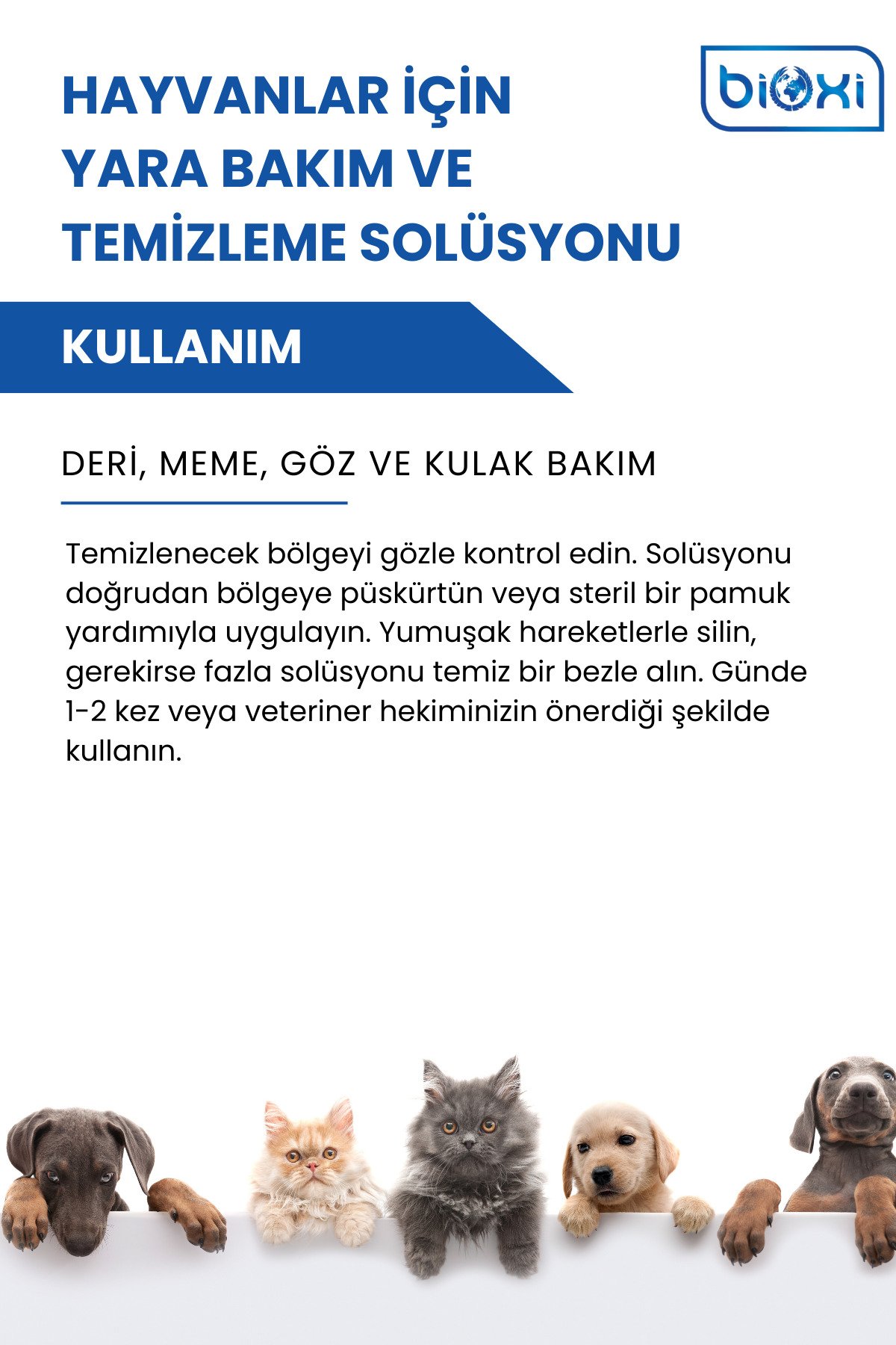 Bioxi ® Deri, Meme, Göz Ve Kulak Bakım Spreyi 250 ml | Hayvan Sağlığı Için Etkili Bakım