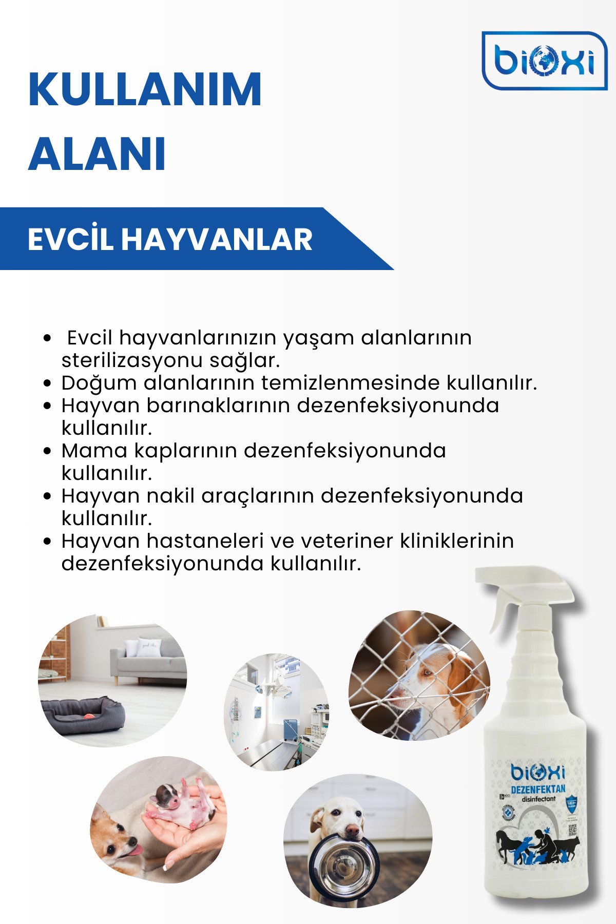 Bioxi Hipokloröz Asit (HOCL) Bazlı Etkili Temizlik, Veteriner Ve Hayvancılık Dezenfektan 1 Lt