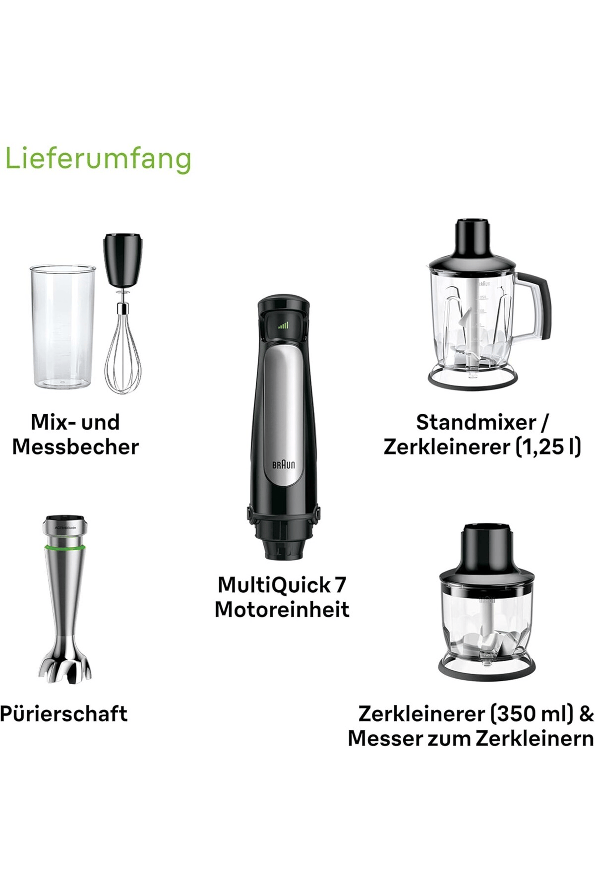 Braun 1000W Blender Seti Multiquick 7 MQ7045X 