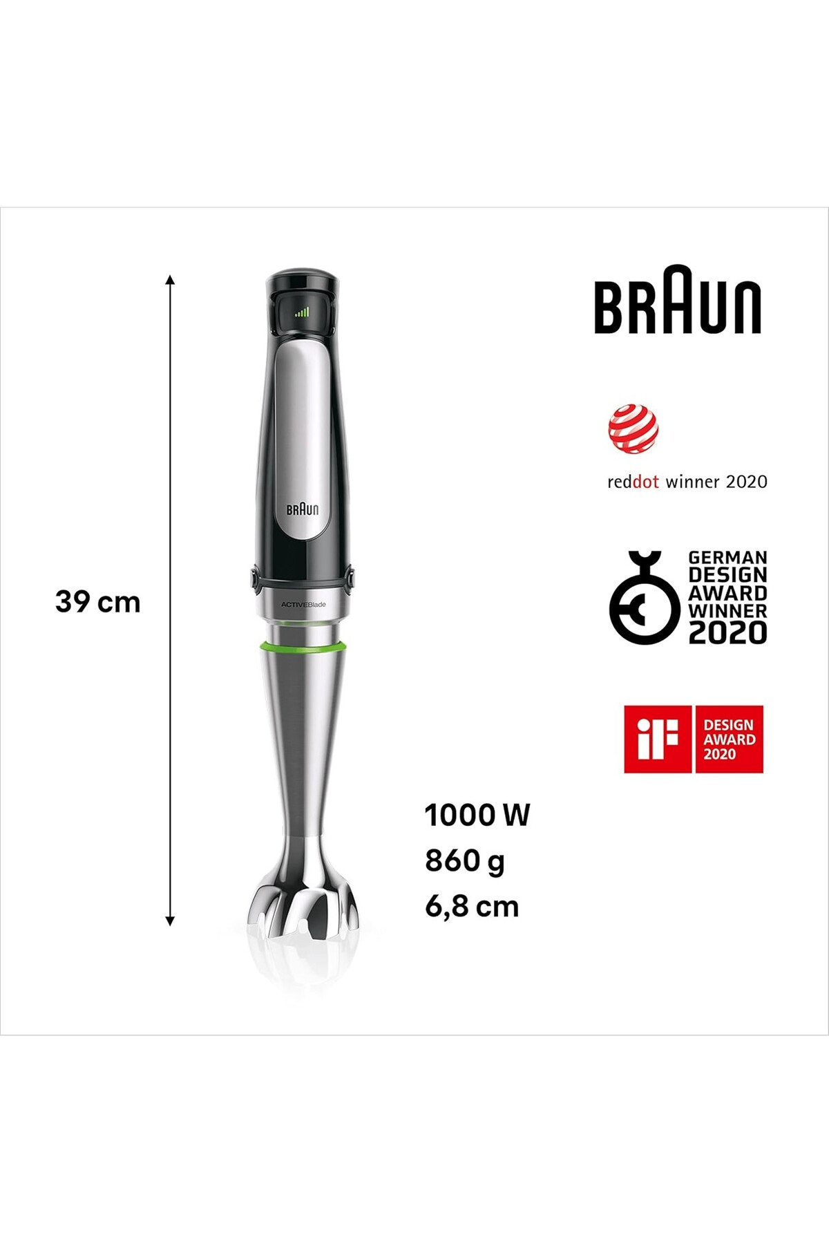 Braun 1000W Blender Seti Multiquick 7 MQ7045X 