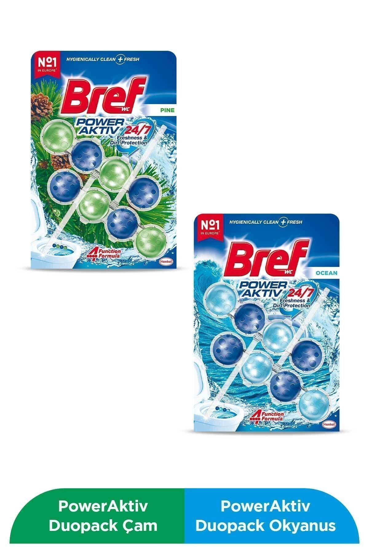 Bref Power Aktiv Katı Tuvalet Bloğu  Çam Ikili & Okyanus Ikili (2'Lİ SET)
