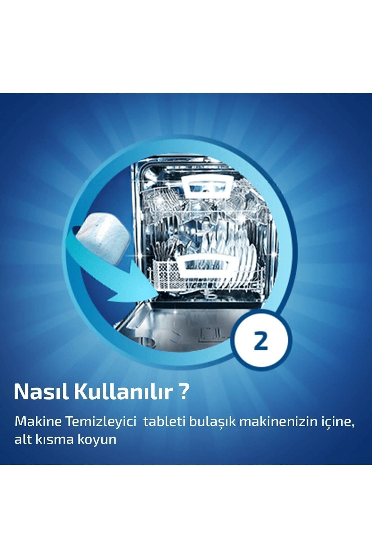 Bulaşık Makinesi Temizleyici 6 Yıkama Kapsül Tablet  3 Adet (3 x 2'li)
