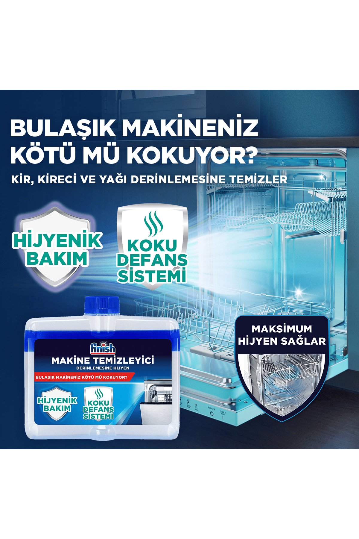 Bulaşık Makinesi  Temizleyici   Koku Giderici Hijyenik Bakım Sıvısı  250 ml