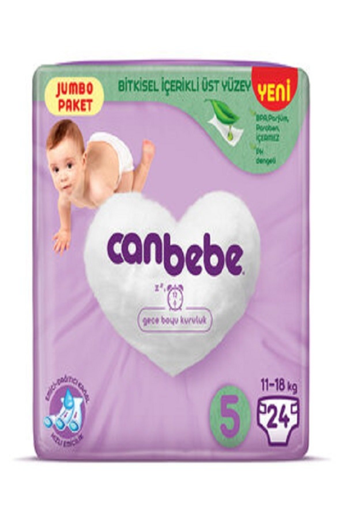 Canbebe Süper Eko 5 Beden Junior 22 Adet Bebek Bezi