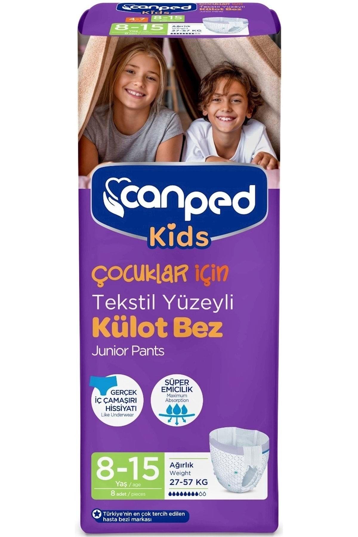 Canped Çocuklar Için Emici Külot 8-15 Yaş 8 Li X 2 Adet