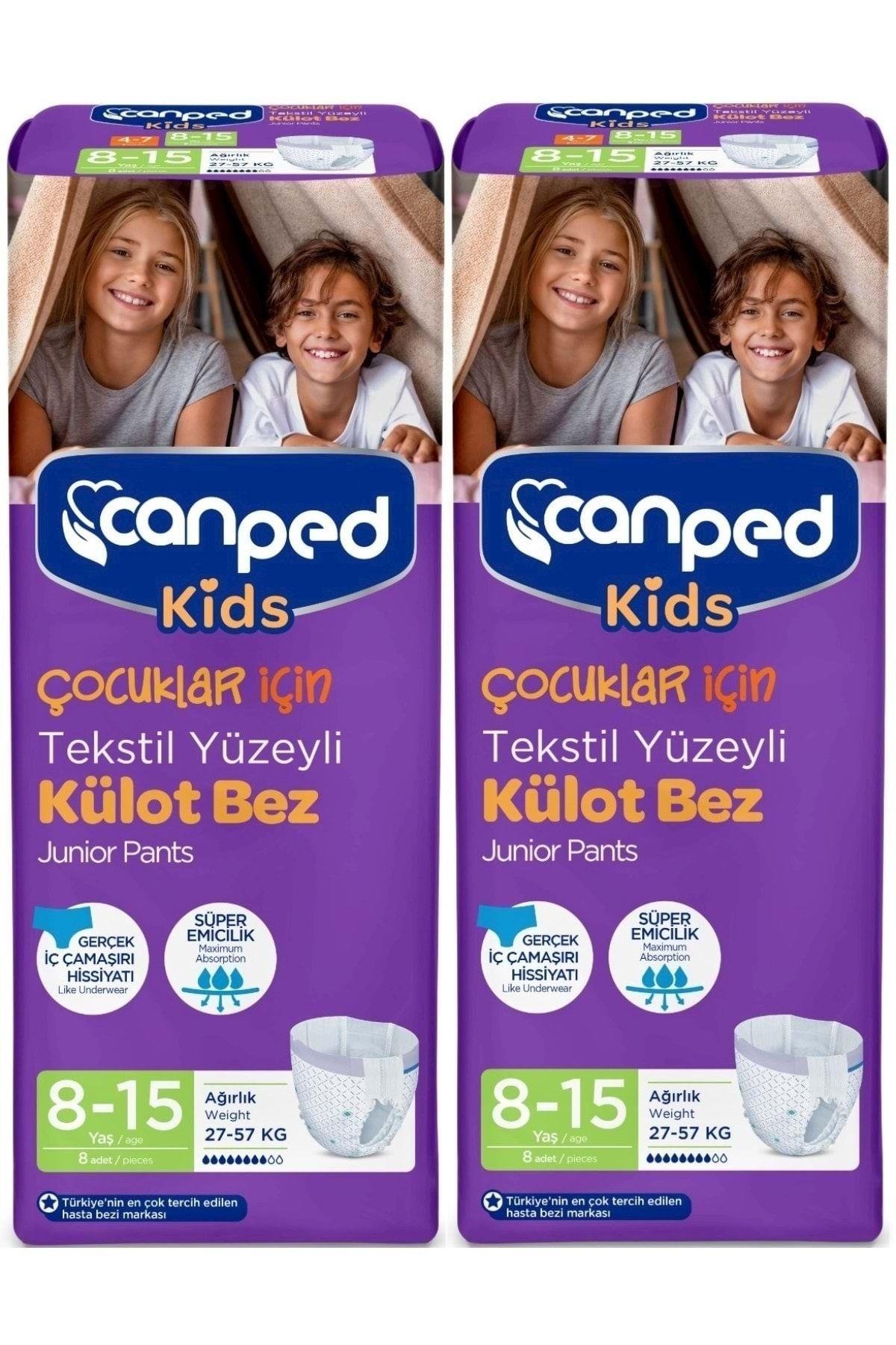 Canped Çocuklar Için Emici Külot 8-15 Yaş 8 Li X 2 Adet