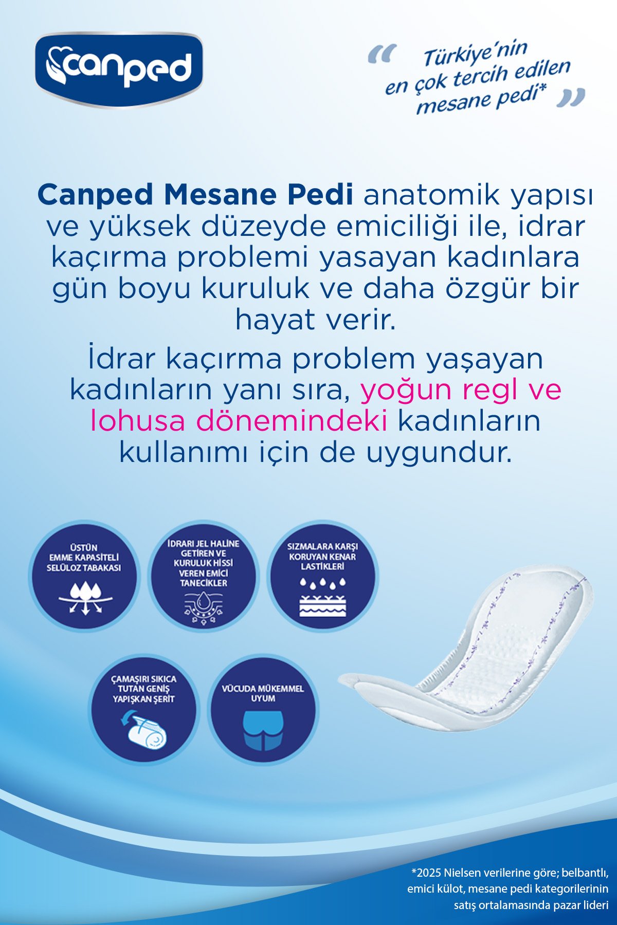 Canped Mesane Pedi Normal M Beden 10'lu x 2 adet