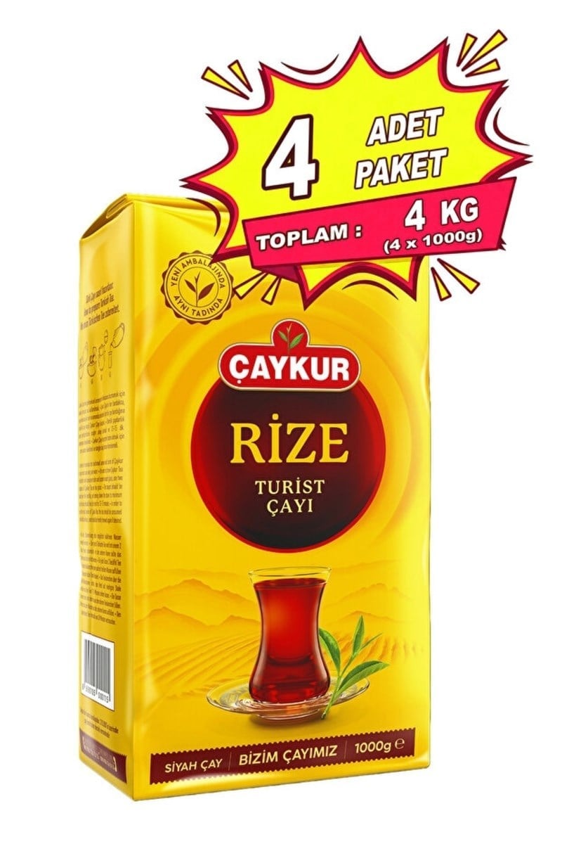 Çaykur Rize Turist Dökme Çay 1000 gr x4 Adet
