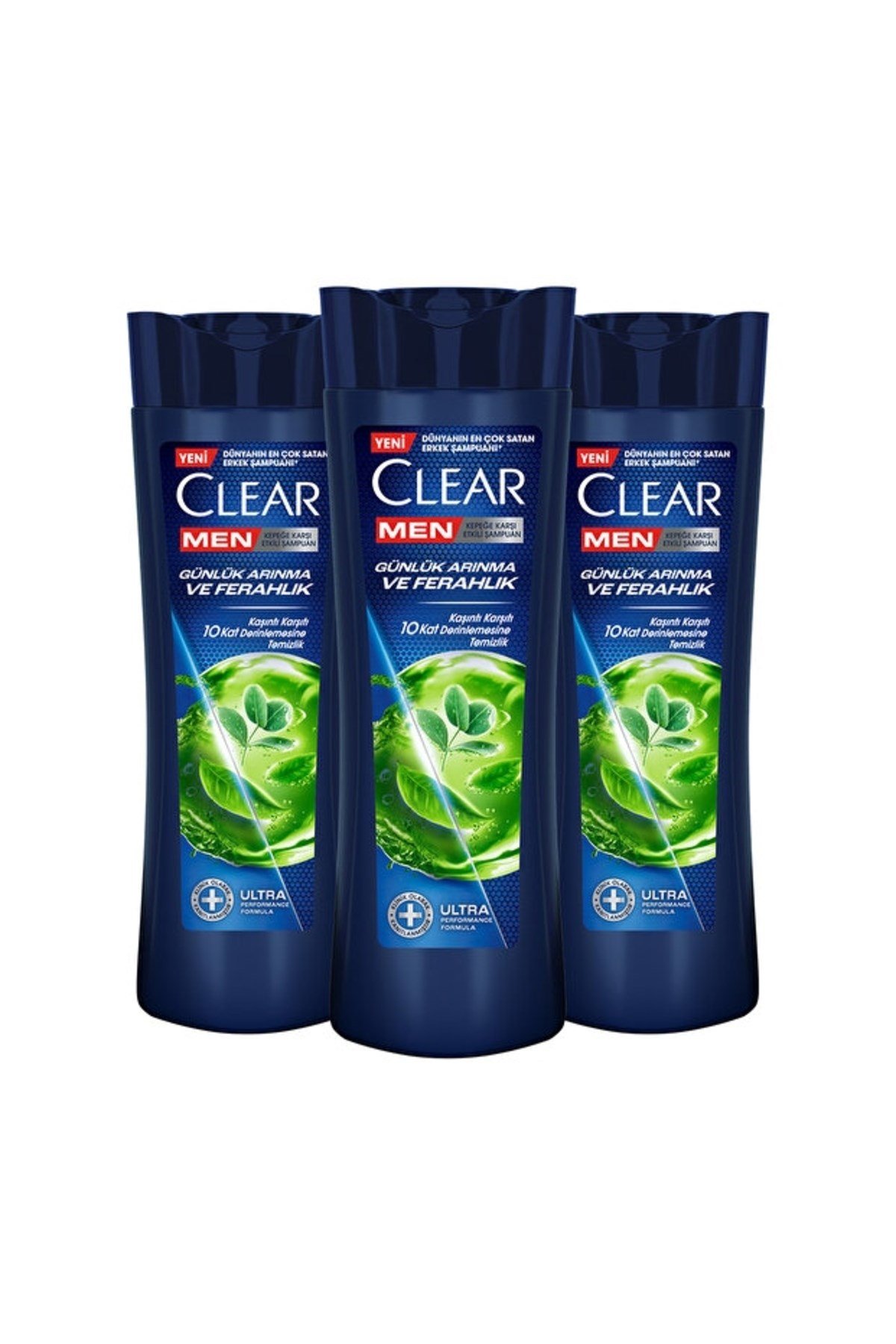 Clear Men Kepeğe Karşı Etkili Şampuan Günlük Arınma ve Ferahlık 350 ml X3