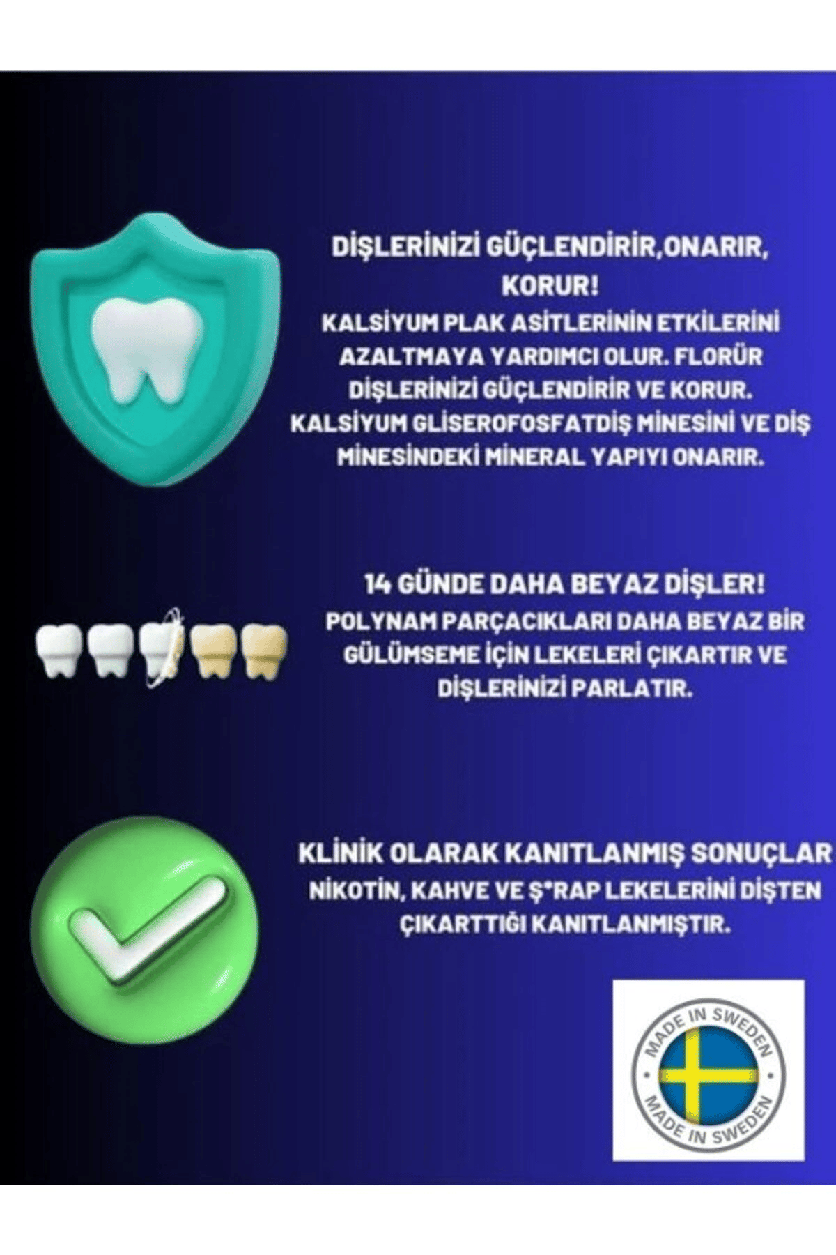 Clinomyn Sigara Içenler Için Smokers Diş Beyazlatan Leke Giderici Diş Macunu 75 ml x 5 adet