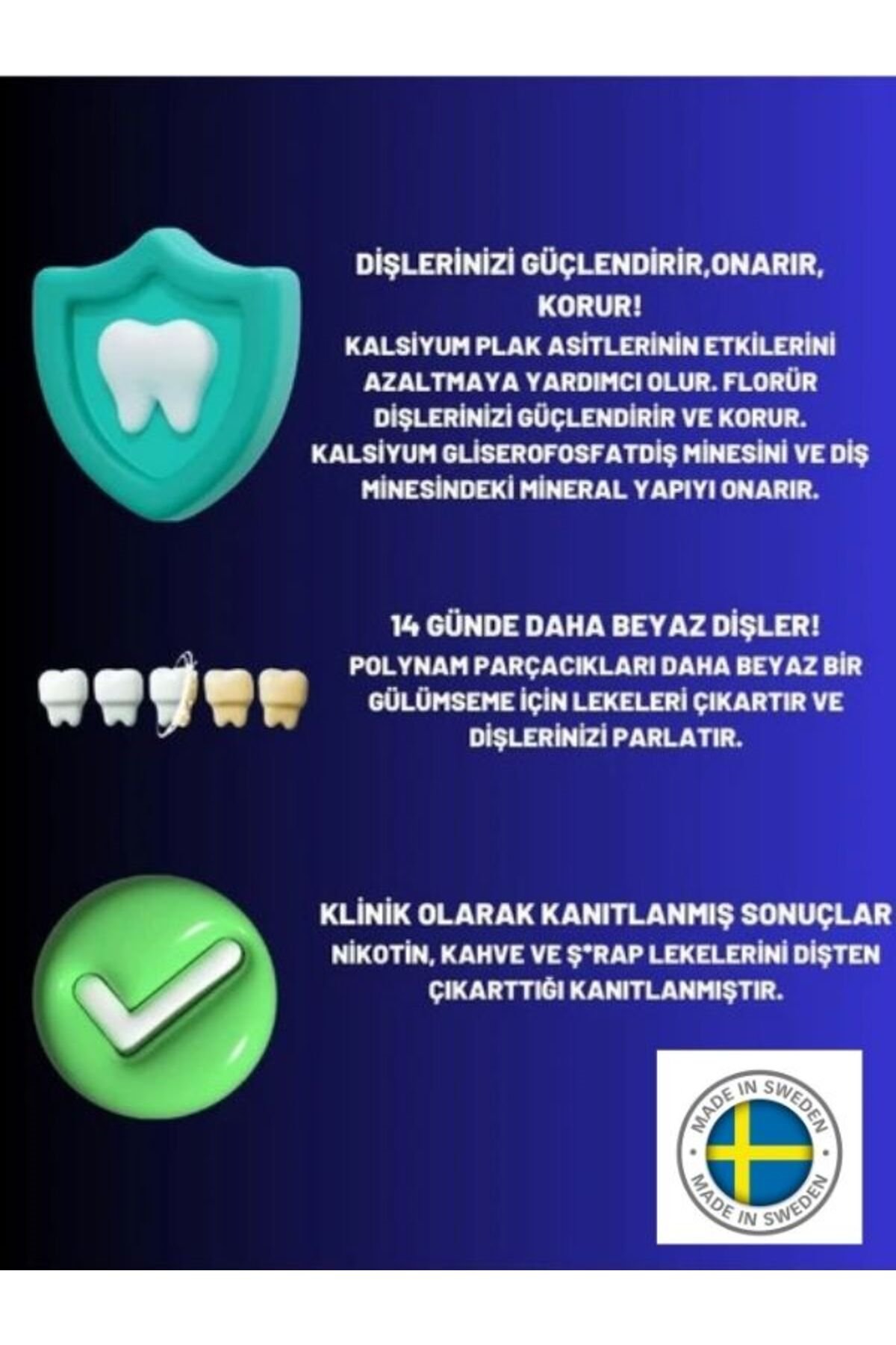 Clinomyn Sigara Içenler Için Smokers Diş Beyazlatan Leke Giderici Diş Macunu 75 ml x 6 adet