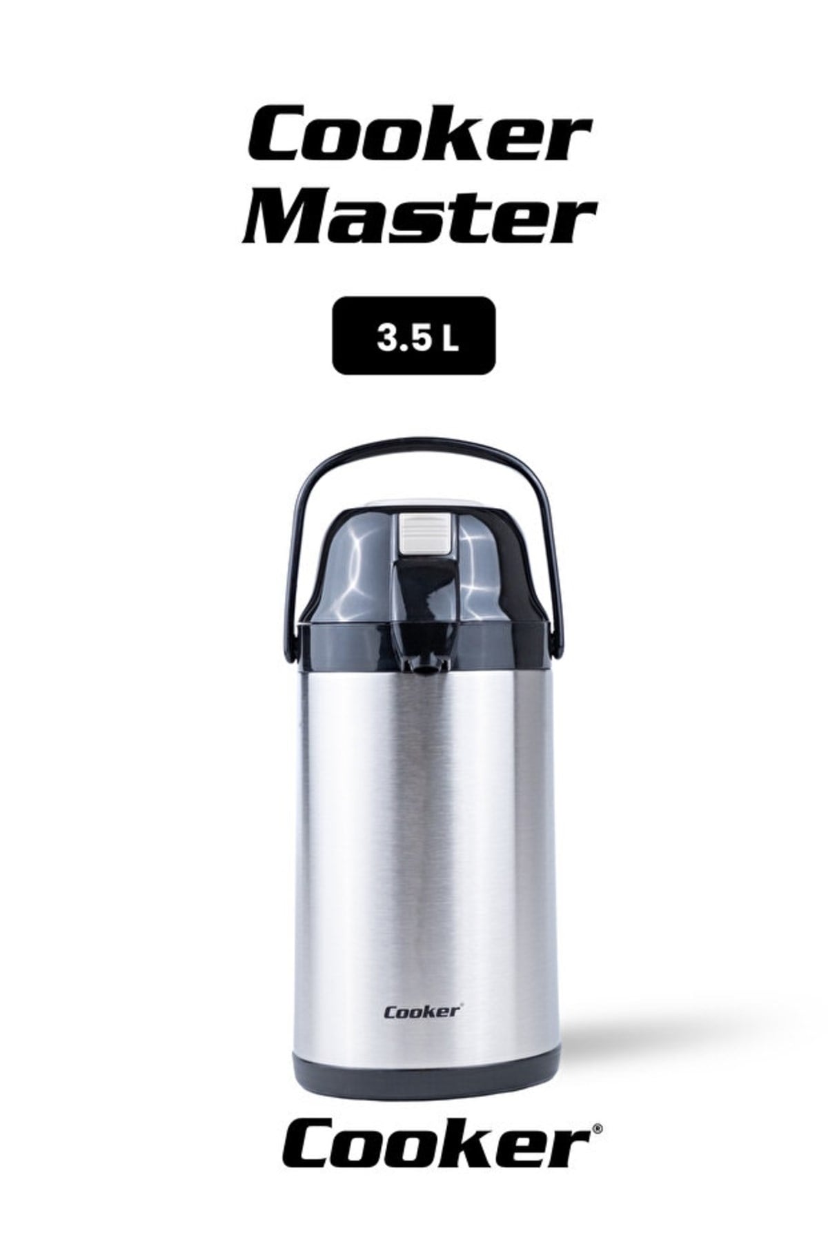 Cooker 3,5 Litre Paslanmaz Çelik Termos Siyah CKR2008
