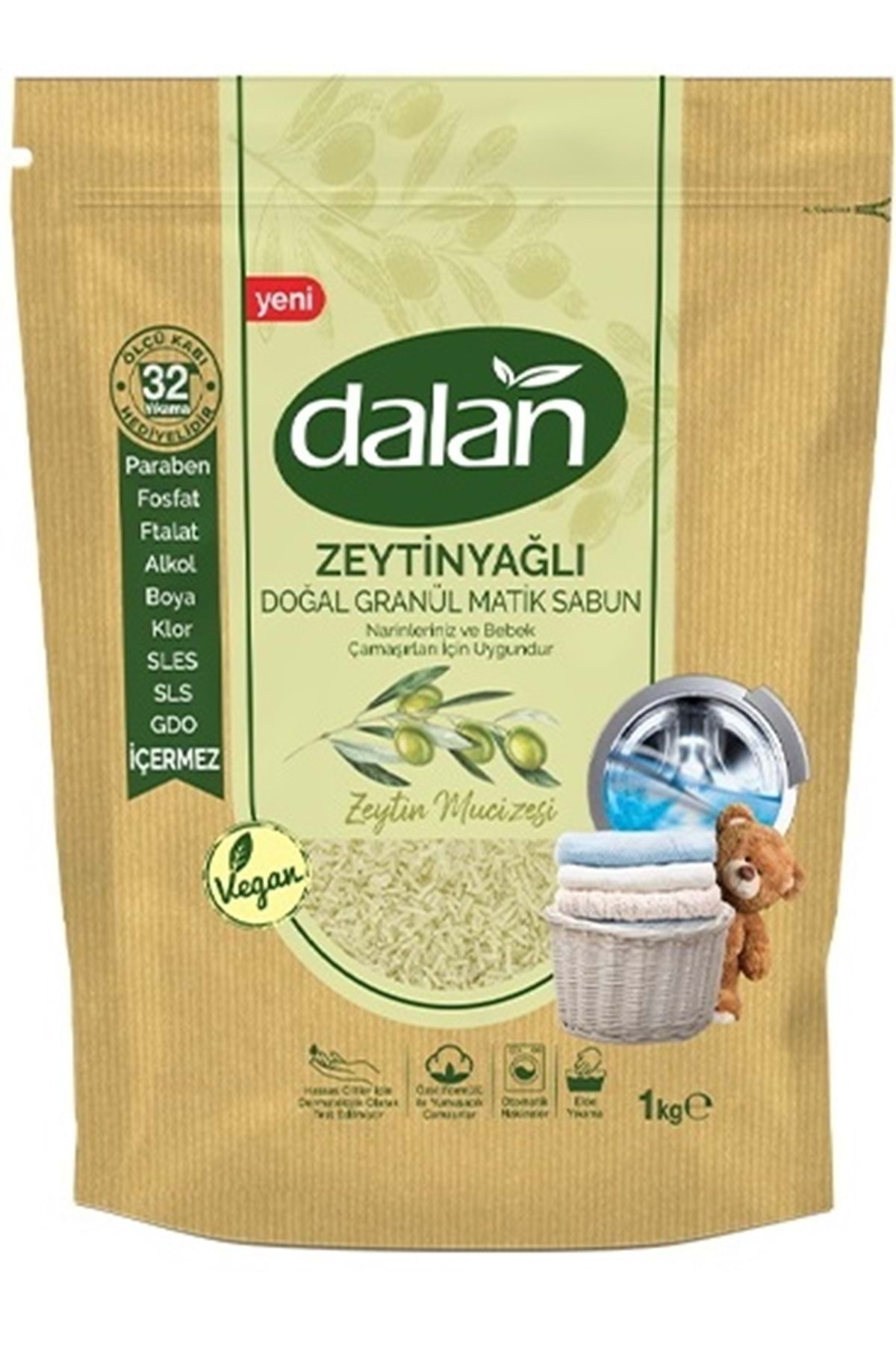 Dalan Doğal Granül Sabun Tozu 1 Kg x2 Adet