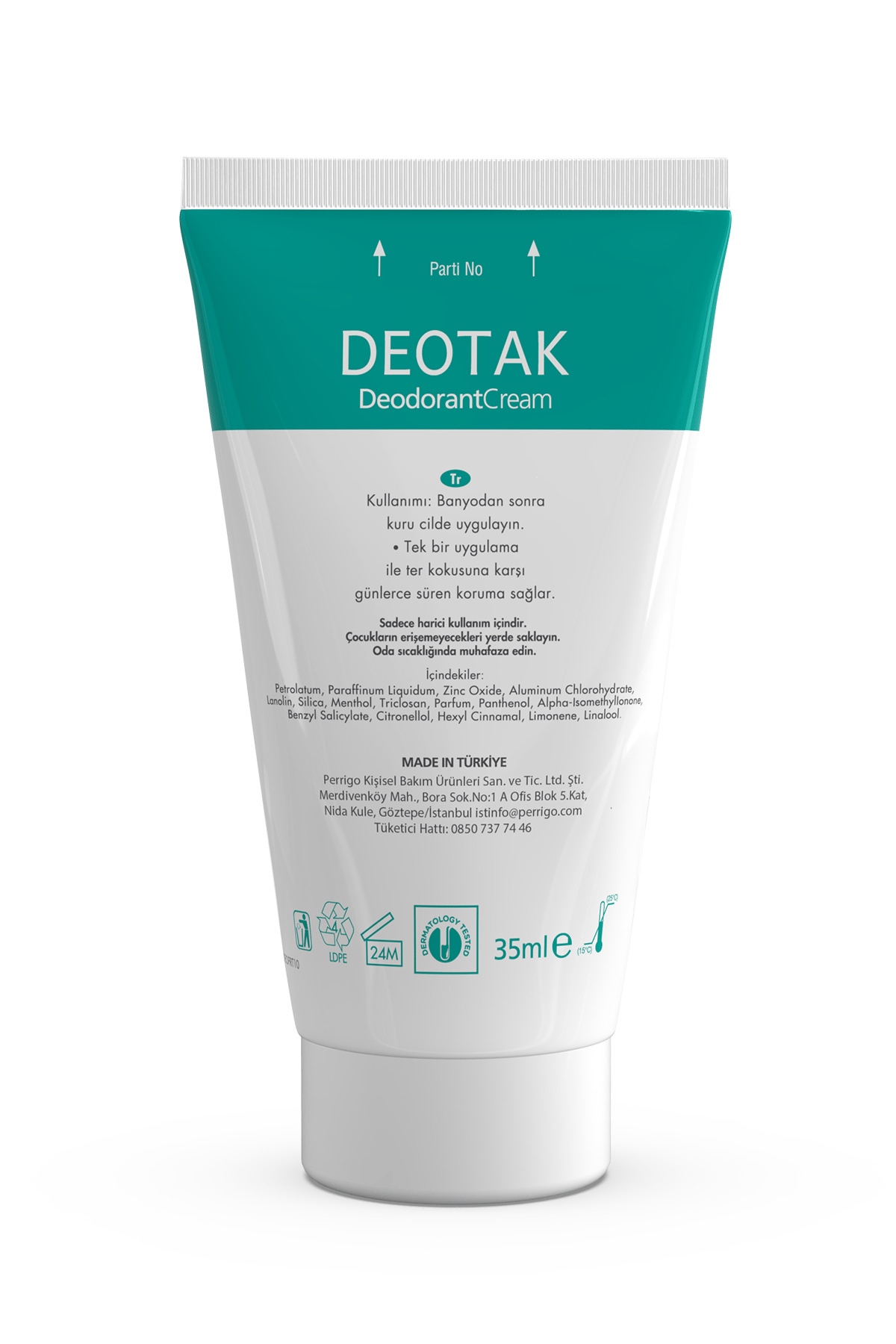 Deotak Fresh Mentol Ferahlığı 7 Güne Kadar Etkili Krem Deodorant 35 ml x 4 Adet