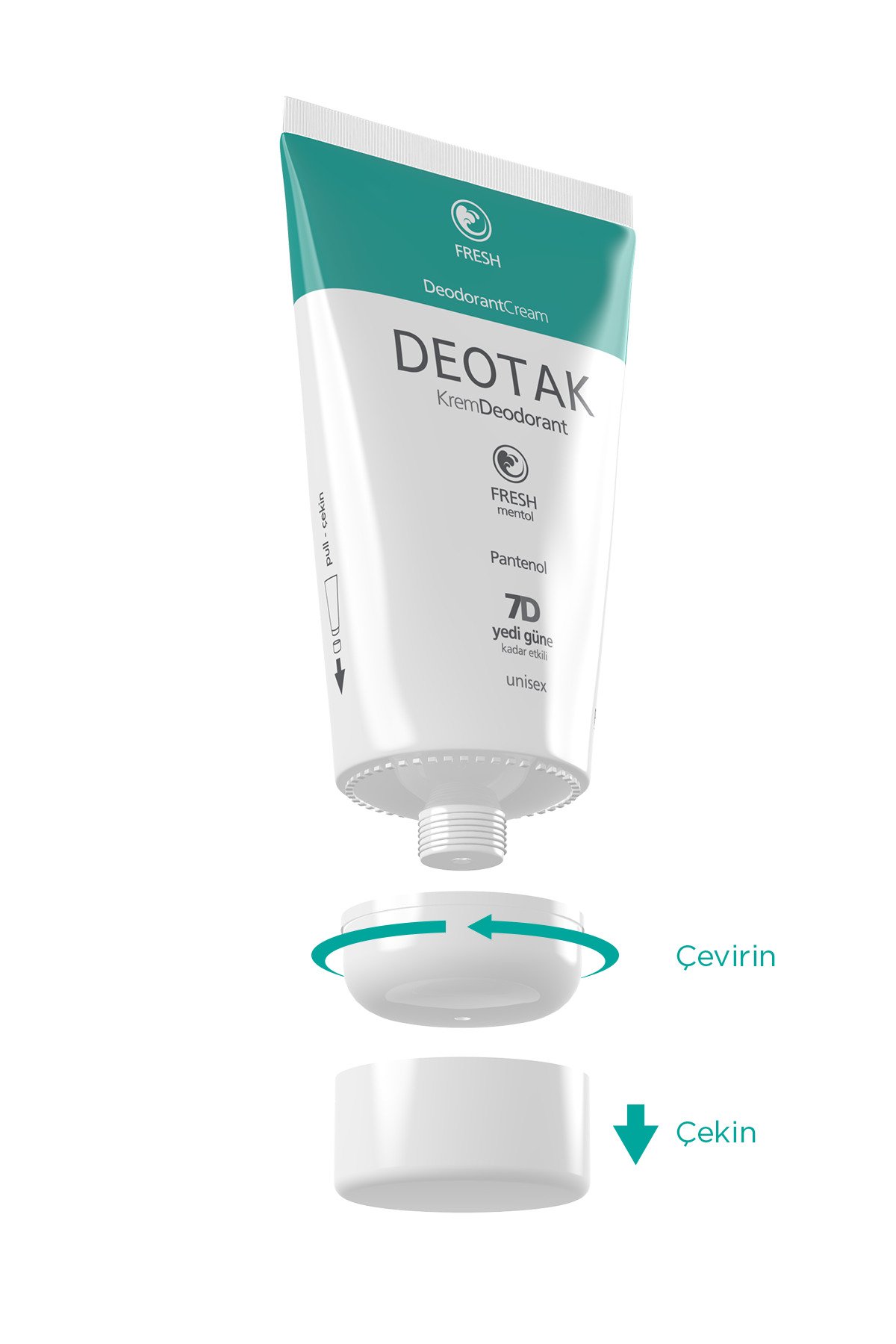 Deotak Fresh Mentol Ferahlığı 7 Güne Kadar Etkili Krem Deodorant 35 ml x 4 Adet