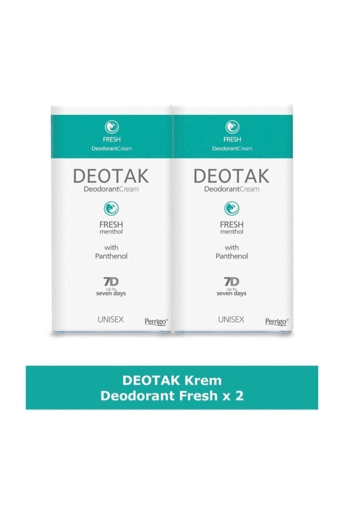 Deotak Fresh Mentol Ferahlığı 7 Güne Kadar Etkili Krem Deodorant 35 ml x 2 Adet