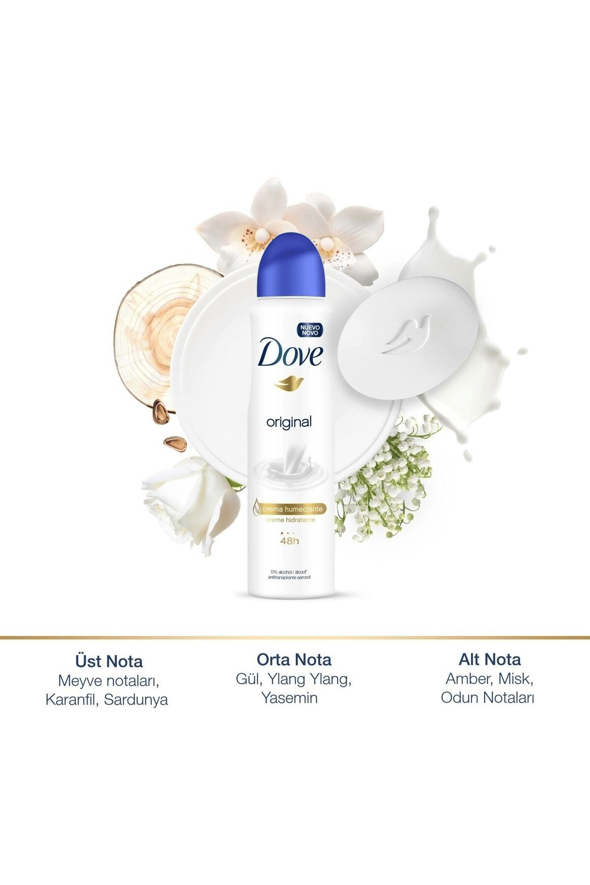 Dove Kadın Sprey Deodorant Antiperspirant Original 150 ml